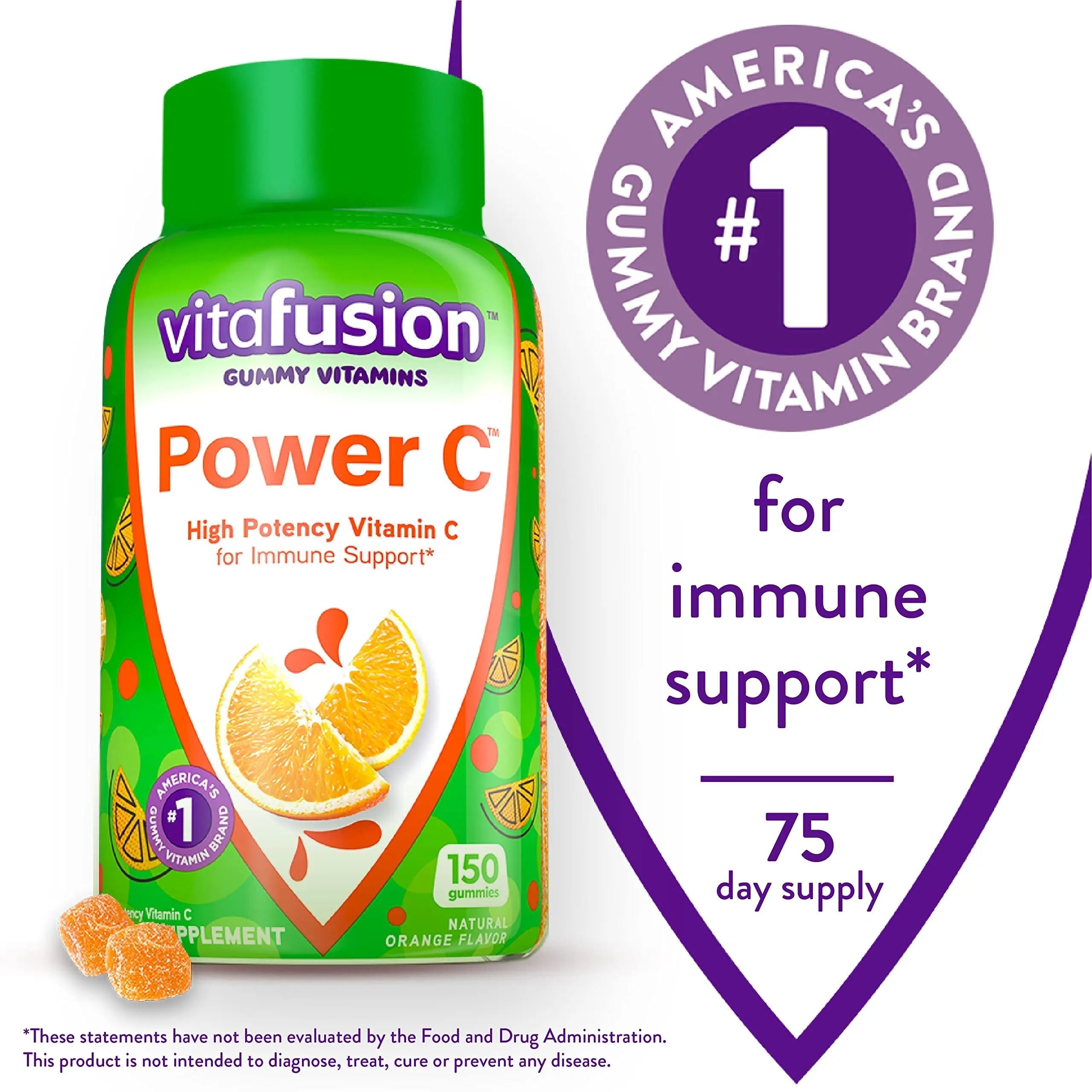 Vitafusion Gorgeous Hair, Skin & Nails Multivitamin Plus Power C Vitamin C Gummies for Immune Support Bundle, 135ct & 150 Count Vitafusion buy supplements canada