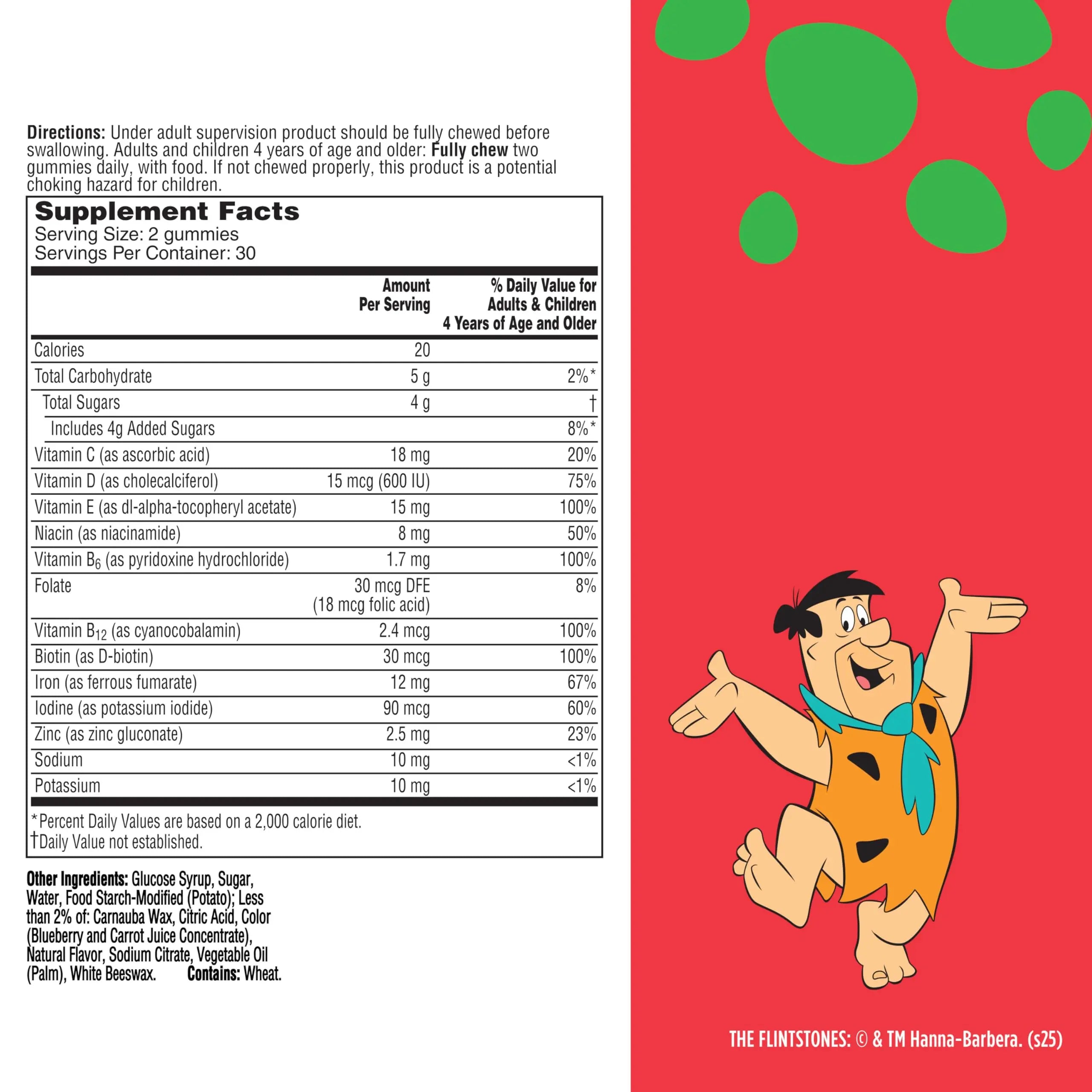 Flintstones Vitamins for Picky Kids + Iron, Kids Multivitamin Gummies with Vitamin C, D, E, B6 and Iron, Gummy Vitamins, Grape Flavored, 60 Gummies Flintstones Vitamins buy supplements canada