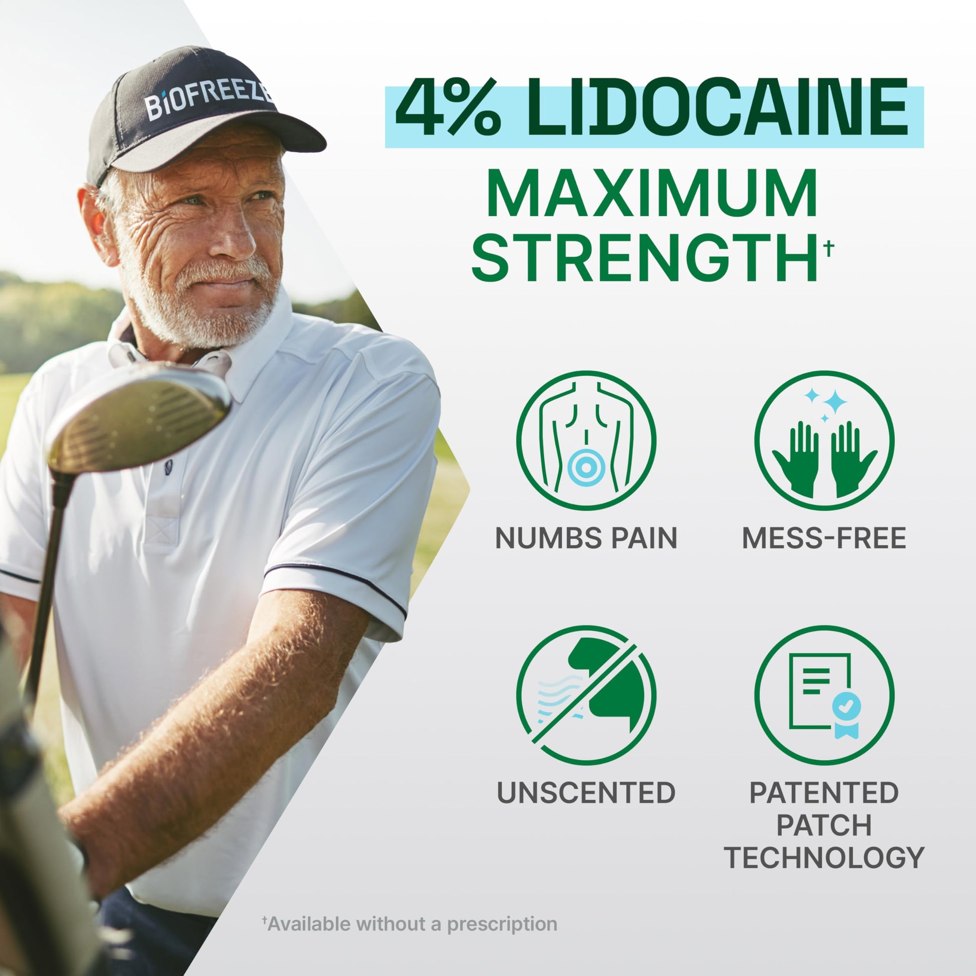 Biofreeze Ultraflex Maximum Strength 4% Lidocaine Patches, Non-Menthol, Flexible Pain Relief Patch for Lower Back, Lidocaine Patch for Neck, Knee, Shoulder, 4 Large Pain Patches Biofreeze buy supplements canada