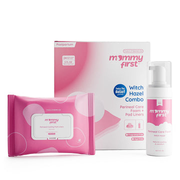 Mommy First® Alcohol-Free Witch Hazel Postpartum Healing Foam & Perineal Cooling Liners Bundle – Probiotic-Infused Relief for Perineal Pain, Itch & Burn After Birth – 24 Liners + 5oz Foam Mommy First buy supplements canada