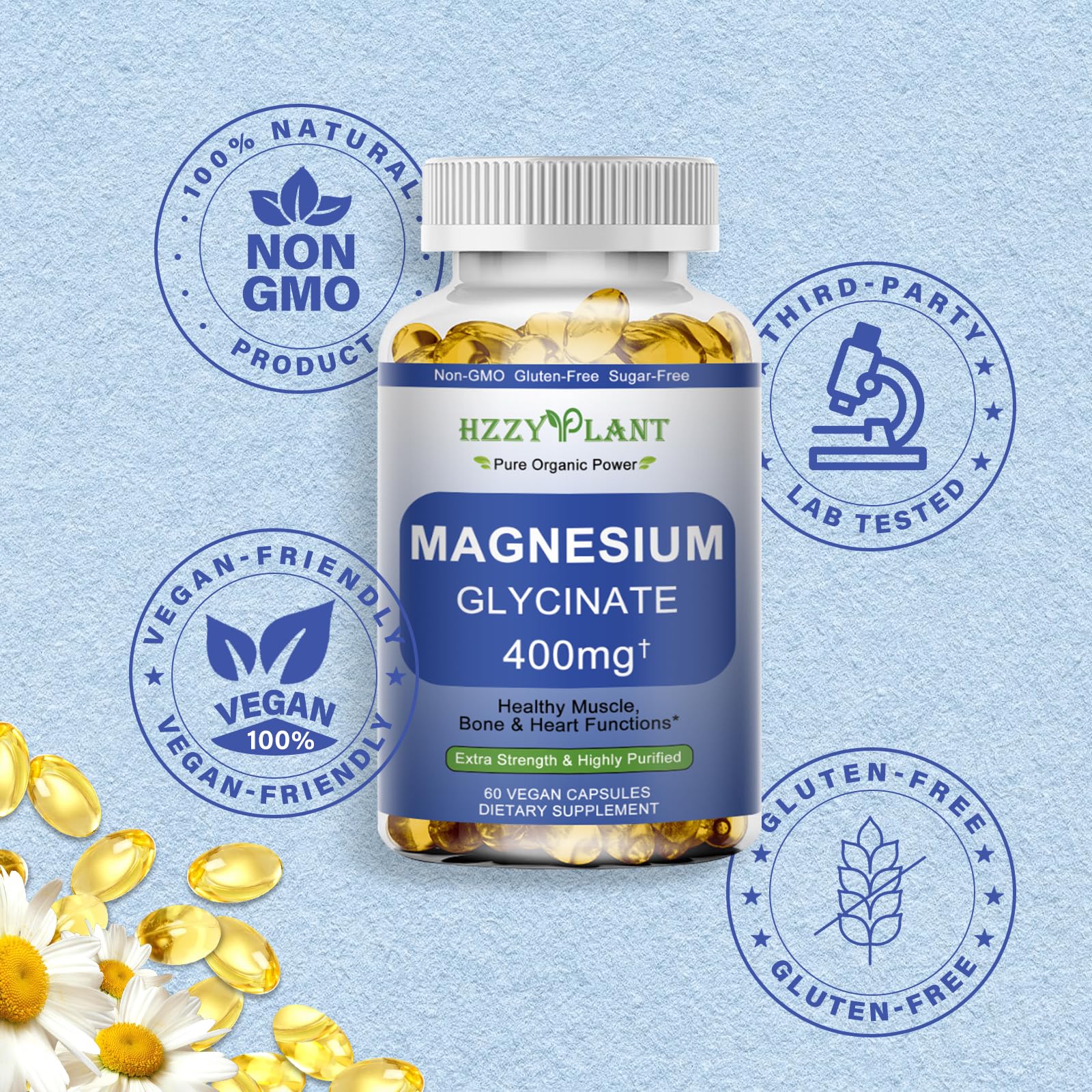 Magnesium Glycinate Softgels, High Absorption Magnesium Glycinate 400mg Supplement for Muscle, Heart, Sleep & Bone Support, Bisglycinate Softgel Capsules Supplement, Vegan, Non-GMO, 2 Month Supply HZZYPLANT buy supplements canada