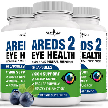 NEW AGE AREDS 2 Eye Vitamins - Lutein, Zeaxanthin, Bilberry, Astaxanthin Mineral Vision Supplement - 180 Count NEW AGE buy supplements canada