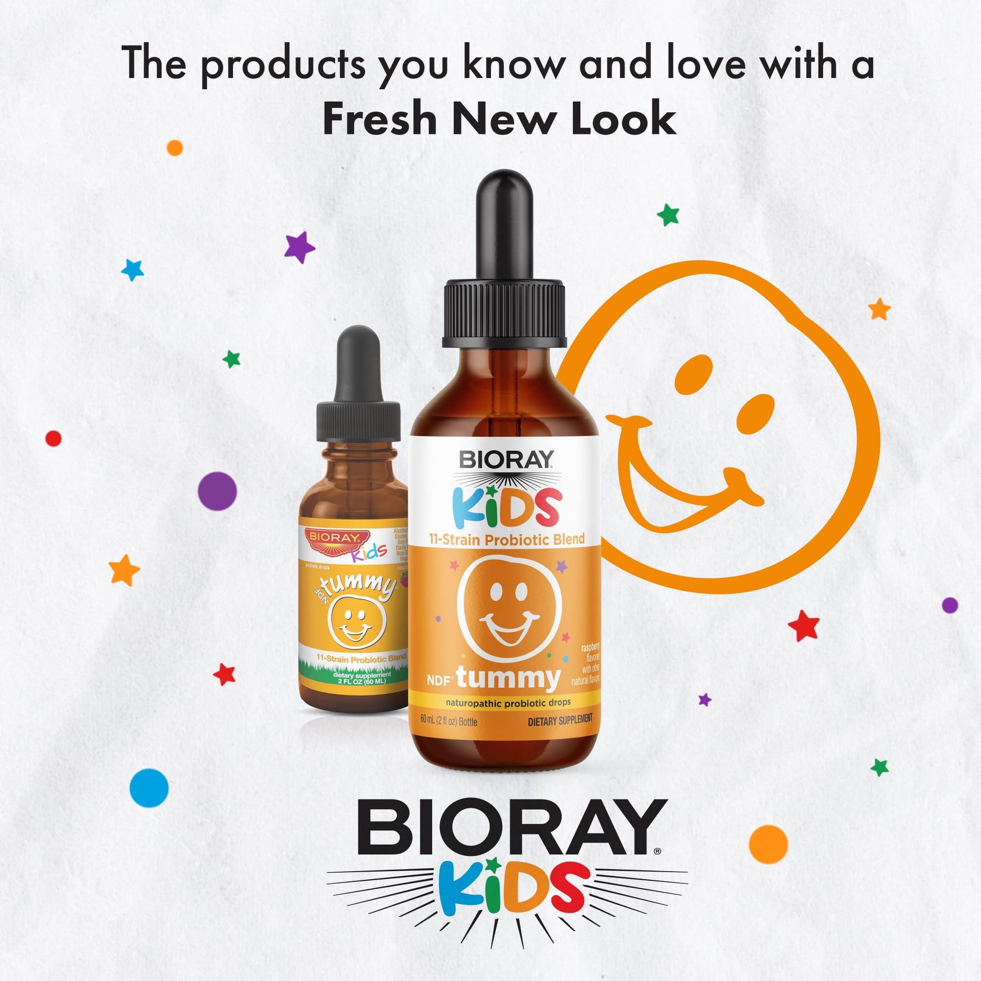 BIORAY Kids NDF Tummy, Raspberry - 4 fl oz (120 mL) - 11-Strain Probiotic Blend - Supports the Immune Response in the GI Tract - Non-GMO, Vegan, Gluten Free - Approx. 120 Servings BIORAY buy supplements canada