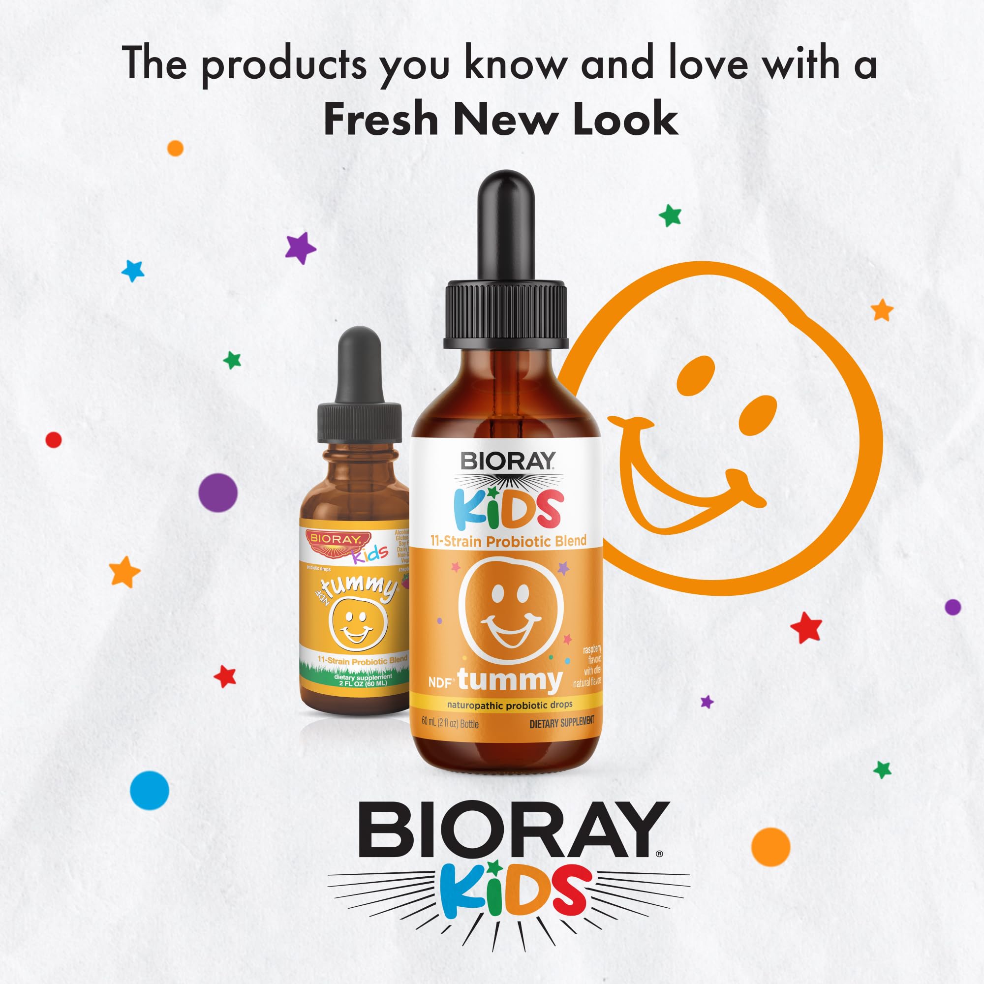 BIORAY Kids NDF Tummy, Raspberry - 4 fl oz (120 mL) - 11-Strain Probiotic Blend - Supports the Immune Response in the GI Tract - Non-GMO, Vegan, Gluten Free - Approx. 120 Servings BIORAY buy supplements canada