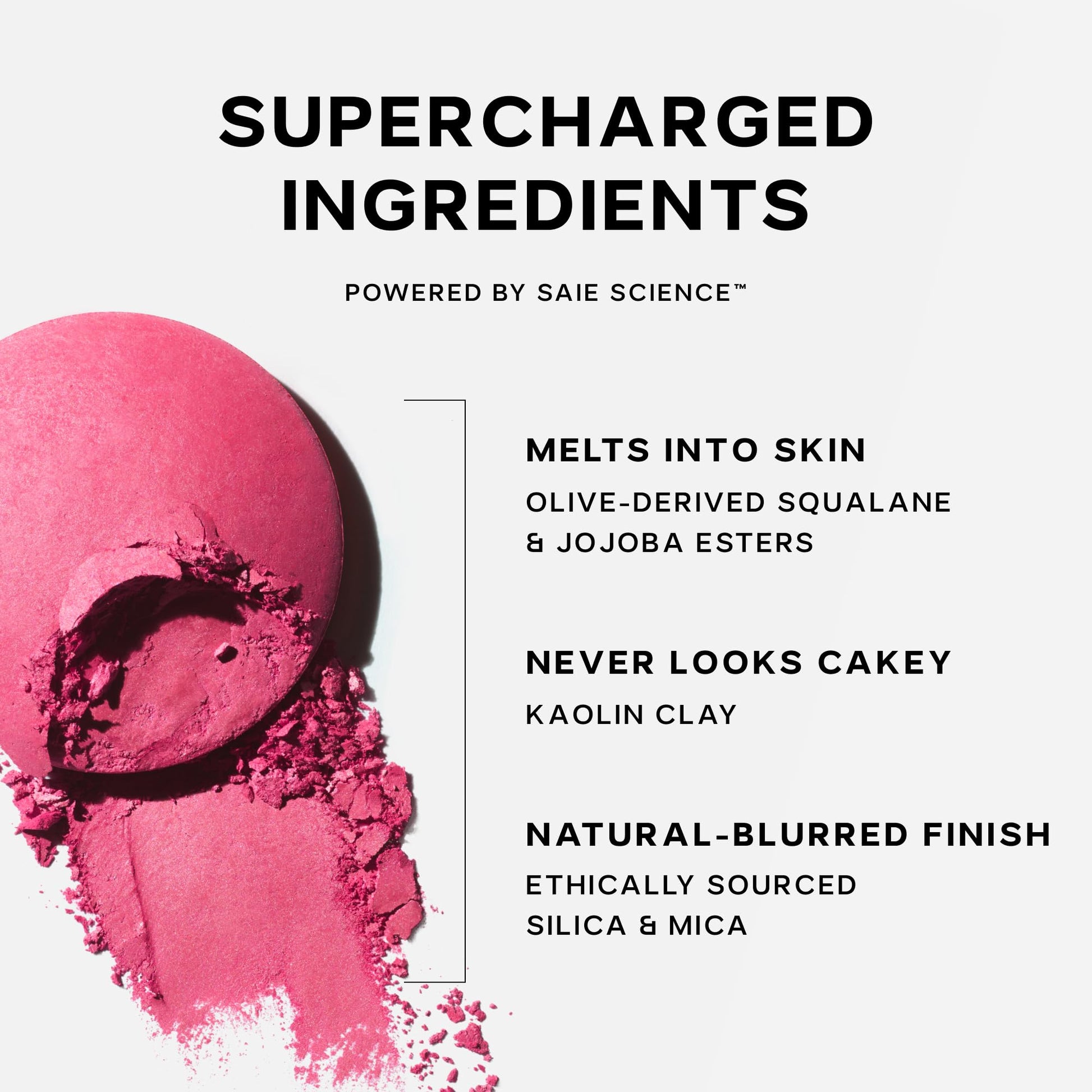 Saie SuperSuede Baked Blush - Talc-Free Powder Blush for Cheeks Infused with Hyaluronic Acid, Glycerin + Squalane - Hydrating Face Makeup for a Natural, Diffused Flush of Color - Ciao (0.1 Ounce) Saie buy supplements canada
