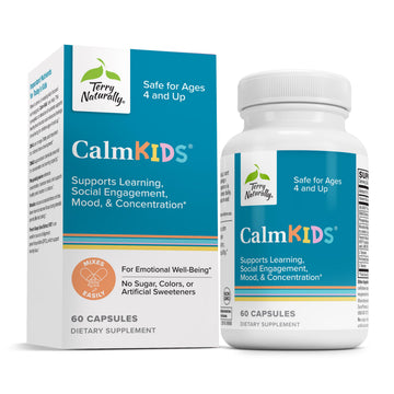Terry Naturally Calm Kids - Calm Child Supplement - Brain Health for Focus, Memory & Concentration - Attention Supplement for Kids - Support Learning & Concentration - 60 Capsules Terry Naturally buy supplements canada