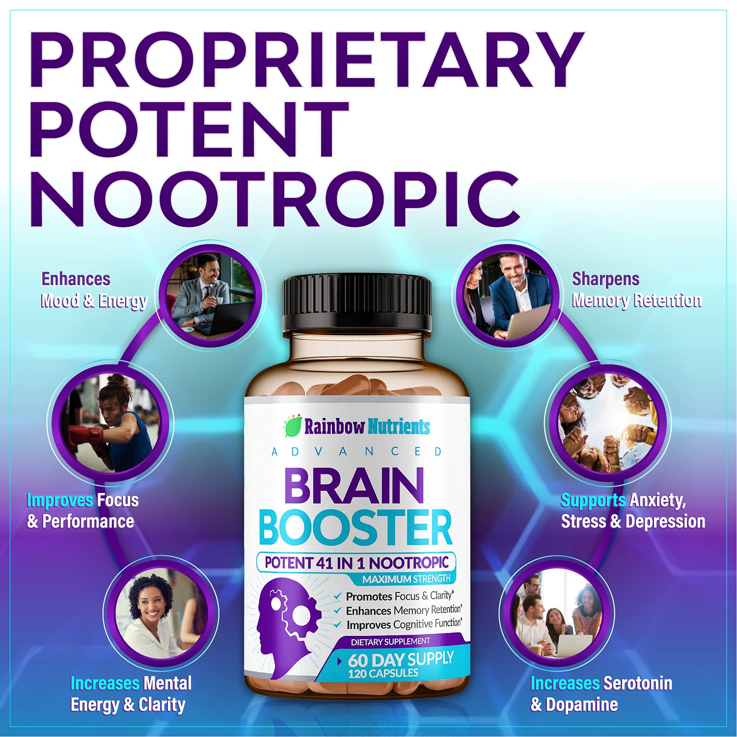 40-in-1 Brain Booster Supplements for Memory, Focus, Clarity, Energy, Performance Rainbow Nutrients, LLC buy supplements canada