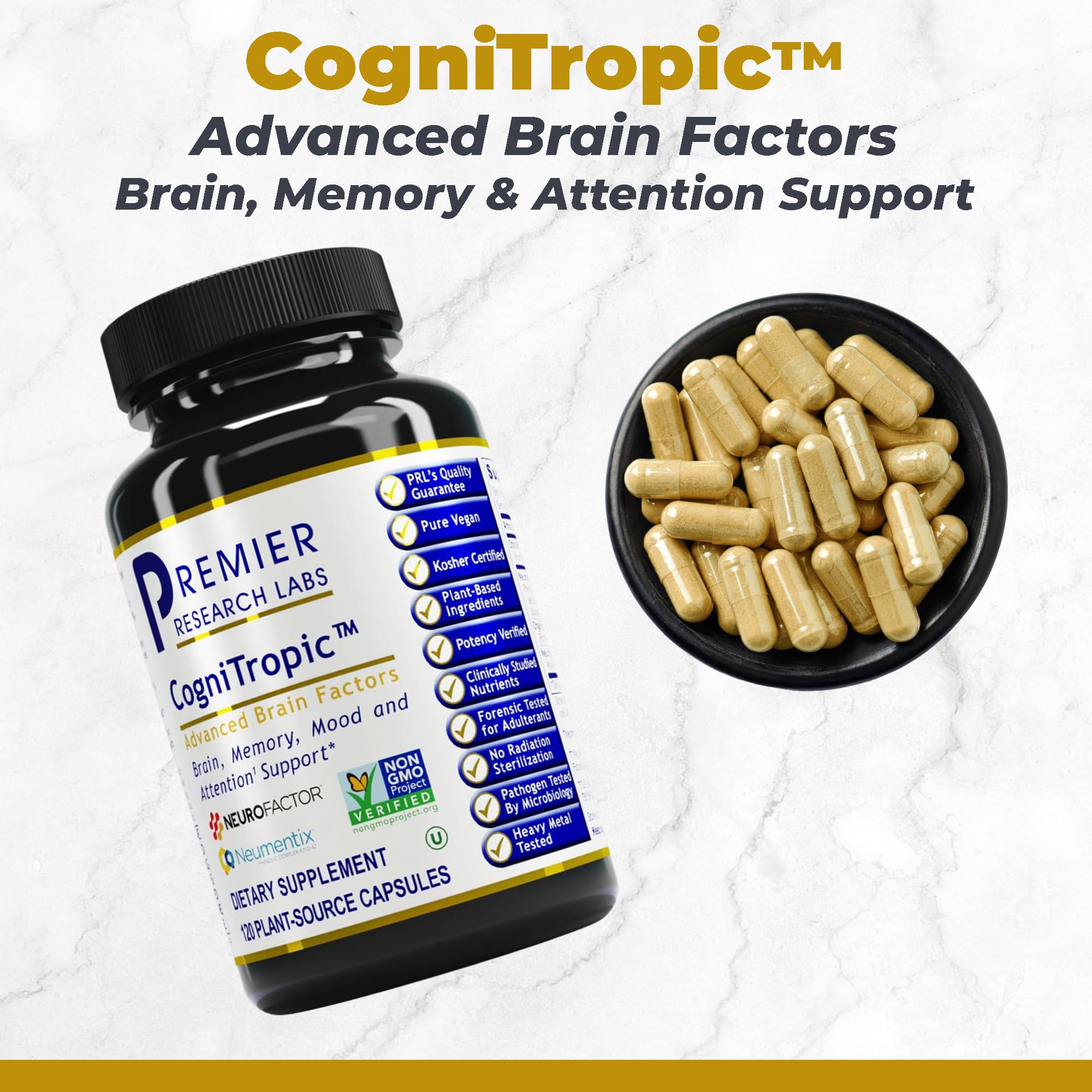 Premier Research Labs Cognitropic -  Supplements for Memory and Focus, Focus Supplement, Brain and Memory Power Boost, Clarity Vitamins Premier Research Labs buy supplements canada