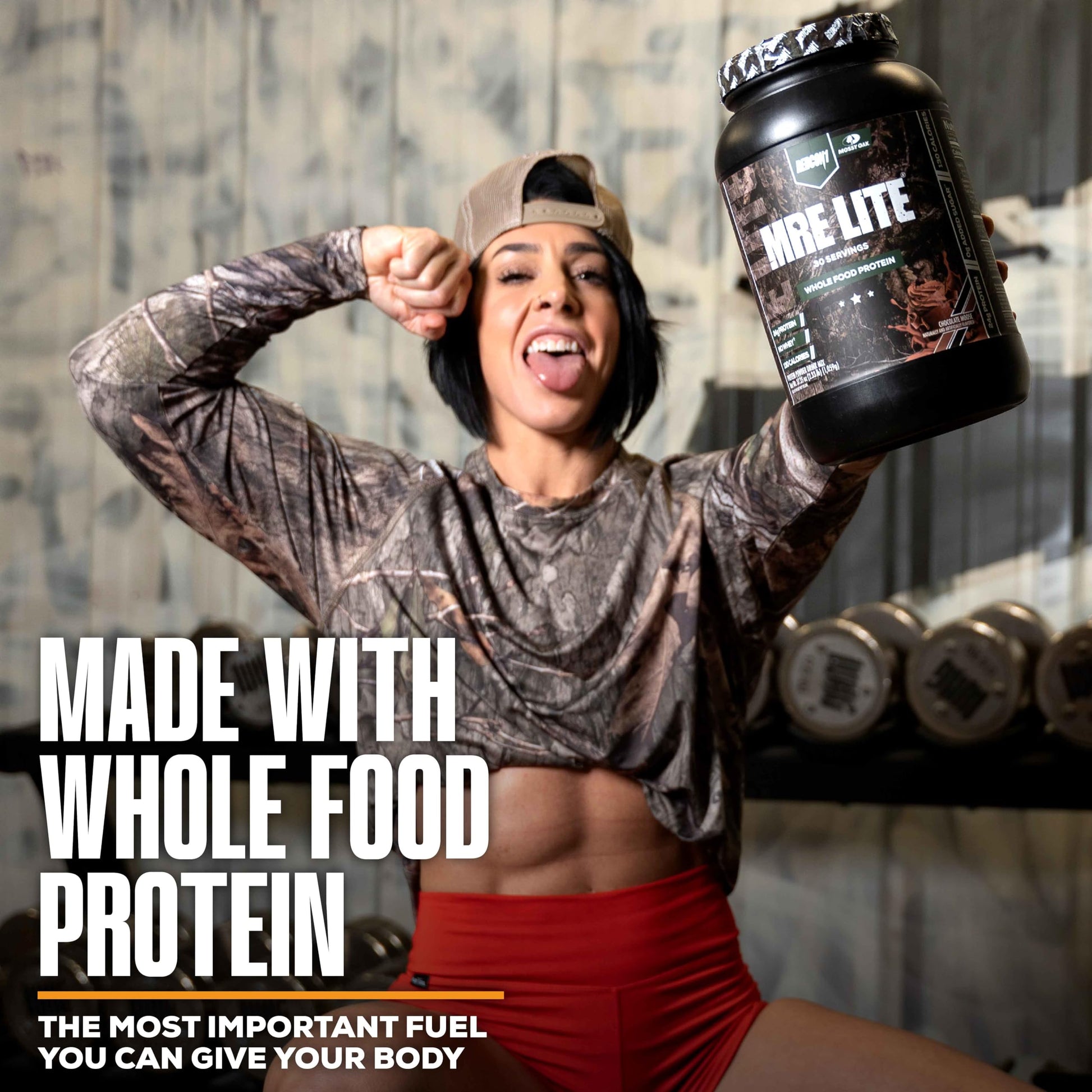 REDCON1 x Mossy Oak MRE Lite Whole Food Protein Powder, Chocolate Moose - Low Carb REDCON1 buy supplements canada
