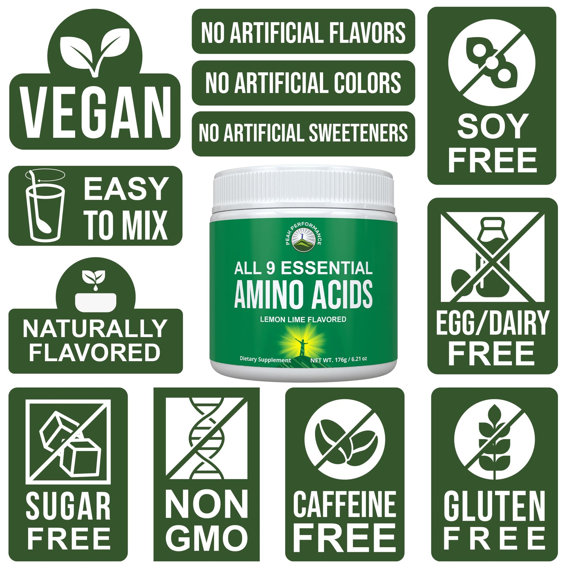 All 9 Essential Amino Acids Powder. Pre + During + Post Workout with EAAs + BCAAs for Energy, Muscle Growth, and Recovery. Non-GMO BCAA and EAA Powders for Men + Women. 3rd Party Tested. Lemon Lime Peak Performance buy supplements canada