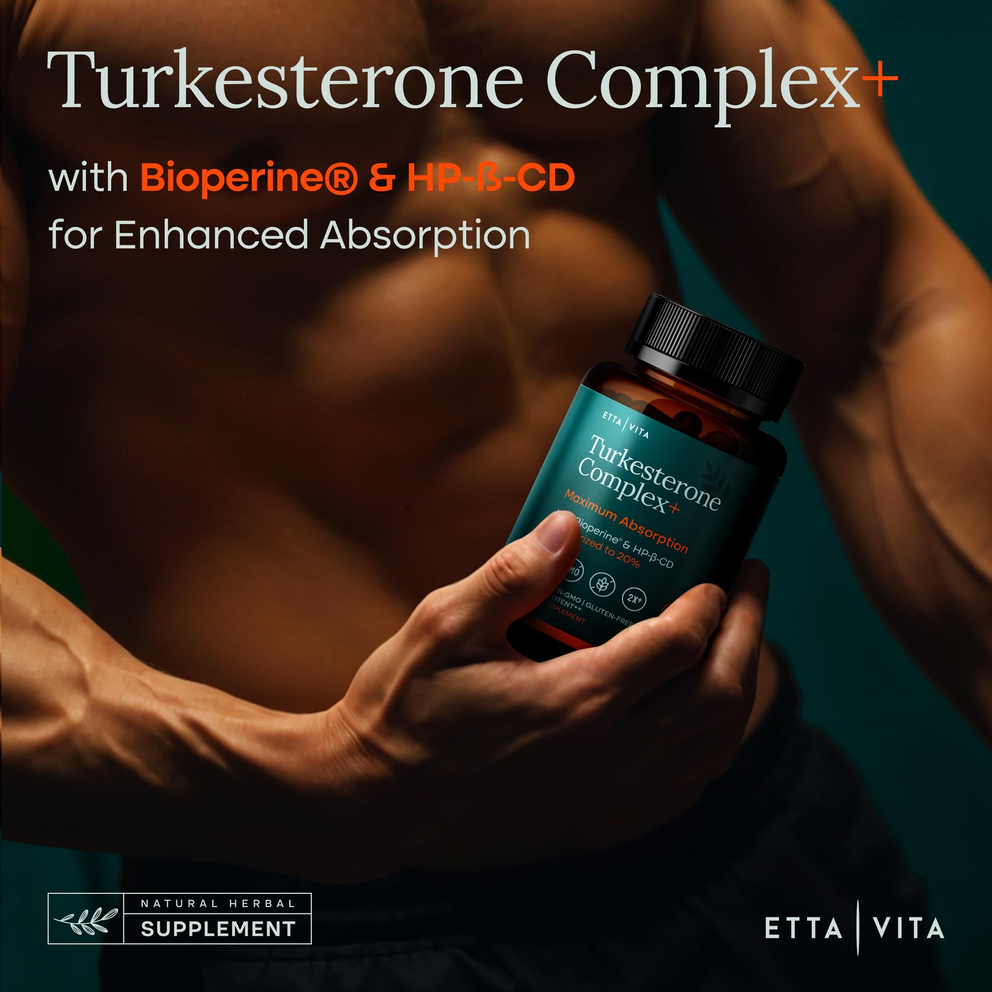 Potent Turkesterone Supplement, 2X Pure (Made in USA - 3rd Party Tested) Most Bioavailable and Natural Test Support Supplement, Supports Energy Lean Muscle Health, Recovery and Stamina, Vegan (60ct) Etta Vita buy supplements canada