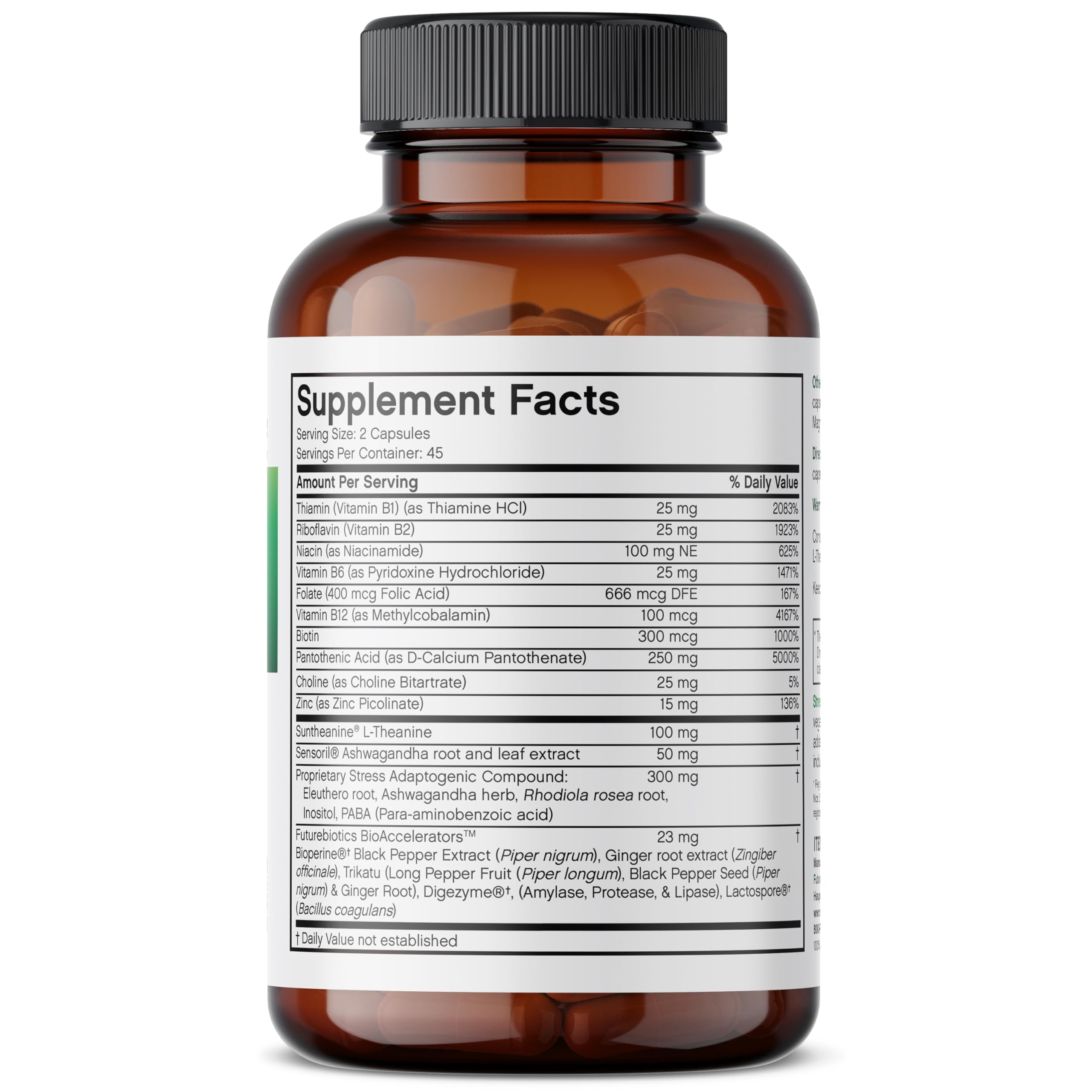 Futurebiotics Stressassist L-theanine Ashwagandha and Rhodiola Rosea Stress Complex - Natural Nutritional Stress Function, 90 Vegetarian Capsules Futurebiotics buy supplements canada