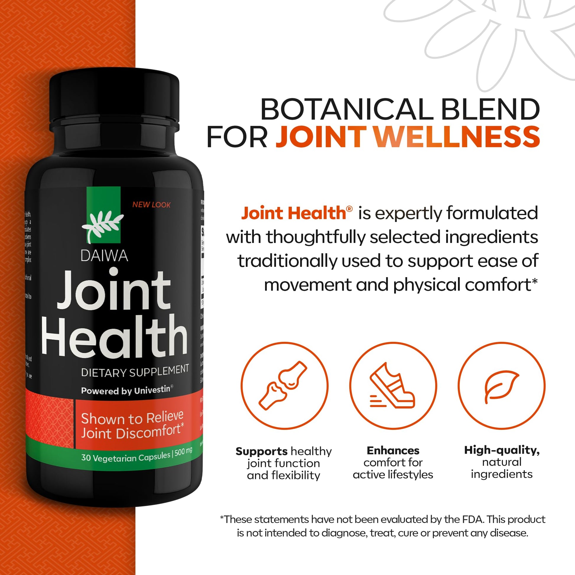 Daiwa Joint Health - Tendon and Ligament Supplements with Chinese Skullcap and Acacia Catechu - Traditional Plant-Based Formula for Active Lifestyles - Non-GMO, 30 Vegetarian Capsules Daiwa Health Development buy supplements canada