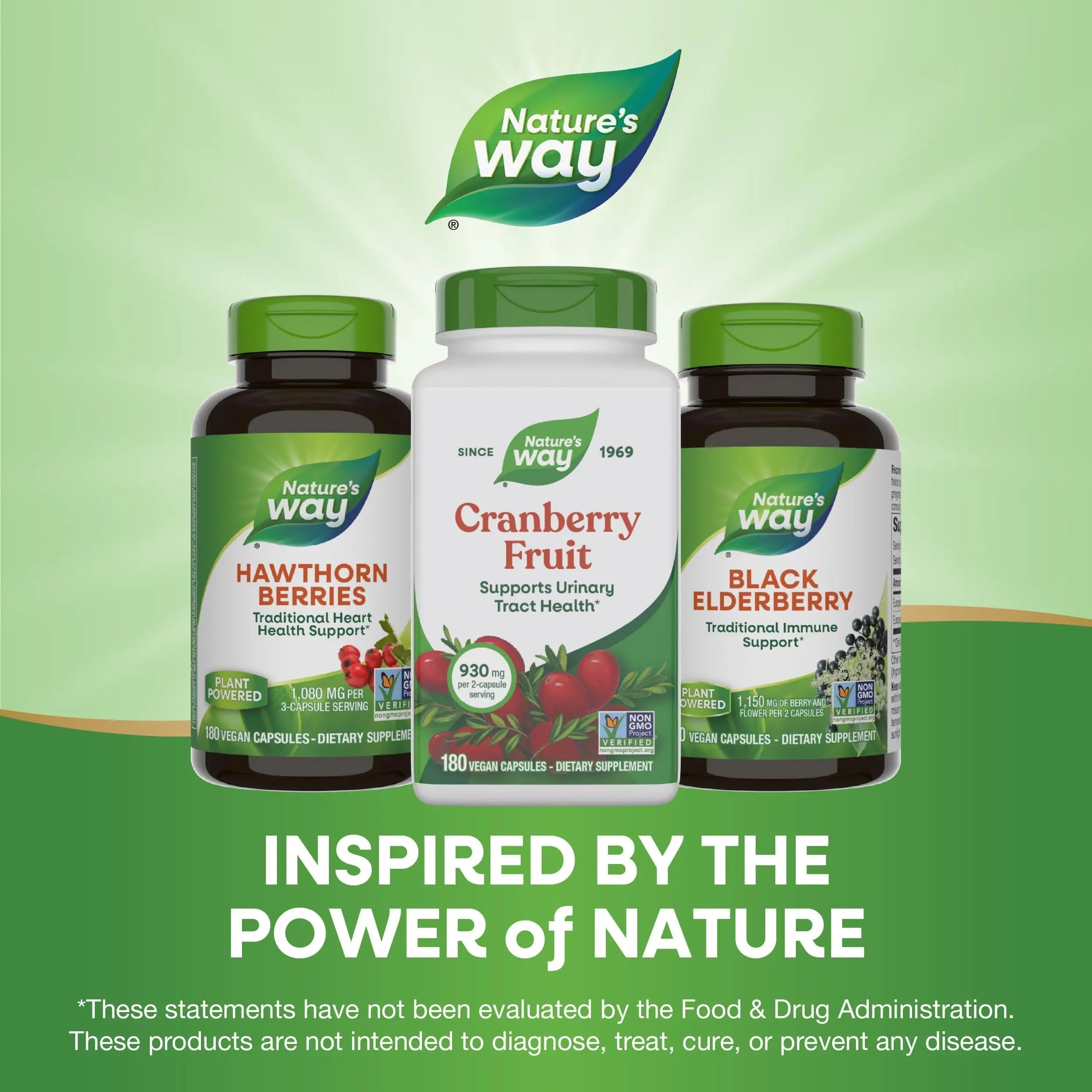 Nature's Way Cranberry Fruit, Cranberry Supplements, Supports Urinary Tract Health*, 930 mg per 2-Capsule Serving, 180 Capsules (Packaging May Vary) Nature's Way buy supplements canada