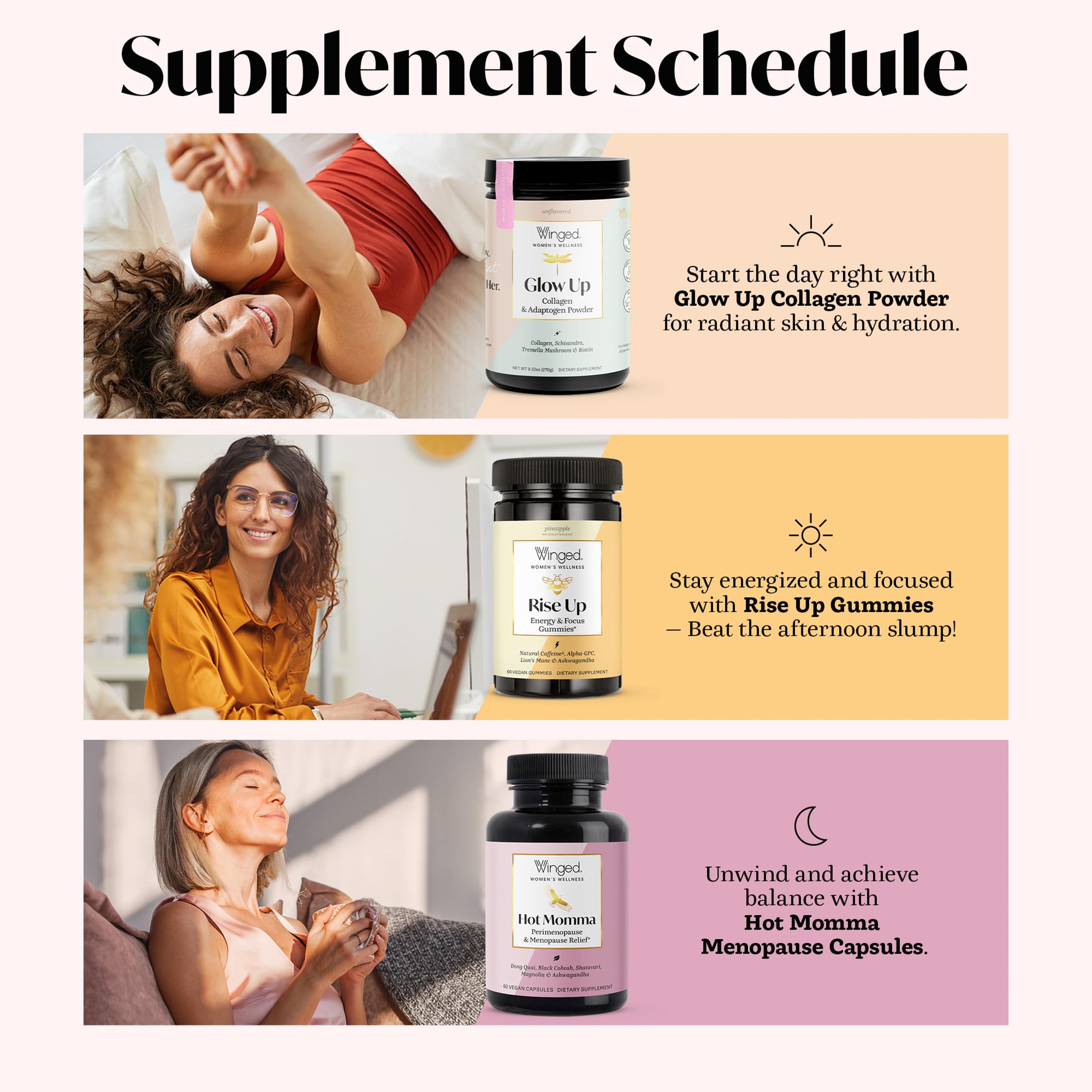 Winged Wellness Hot Momma Menopause Supplements for Women - Hormone-Free Menopause Relief Support for Hot Flashes & Night Sweats with Chaste Tree Berry, Multivitamins & Shatavari - 60 Vegan Capsules Winged Wellness buy supplements canada