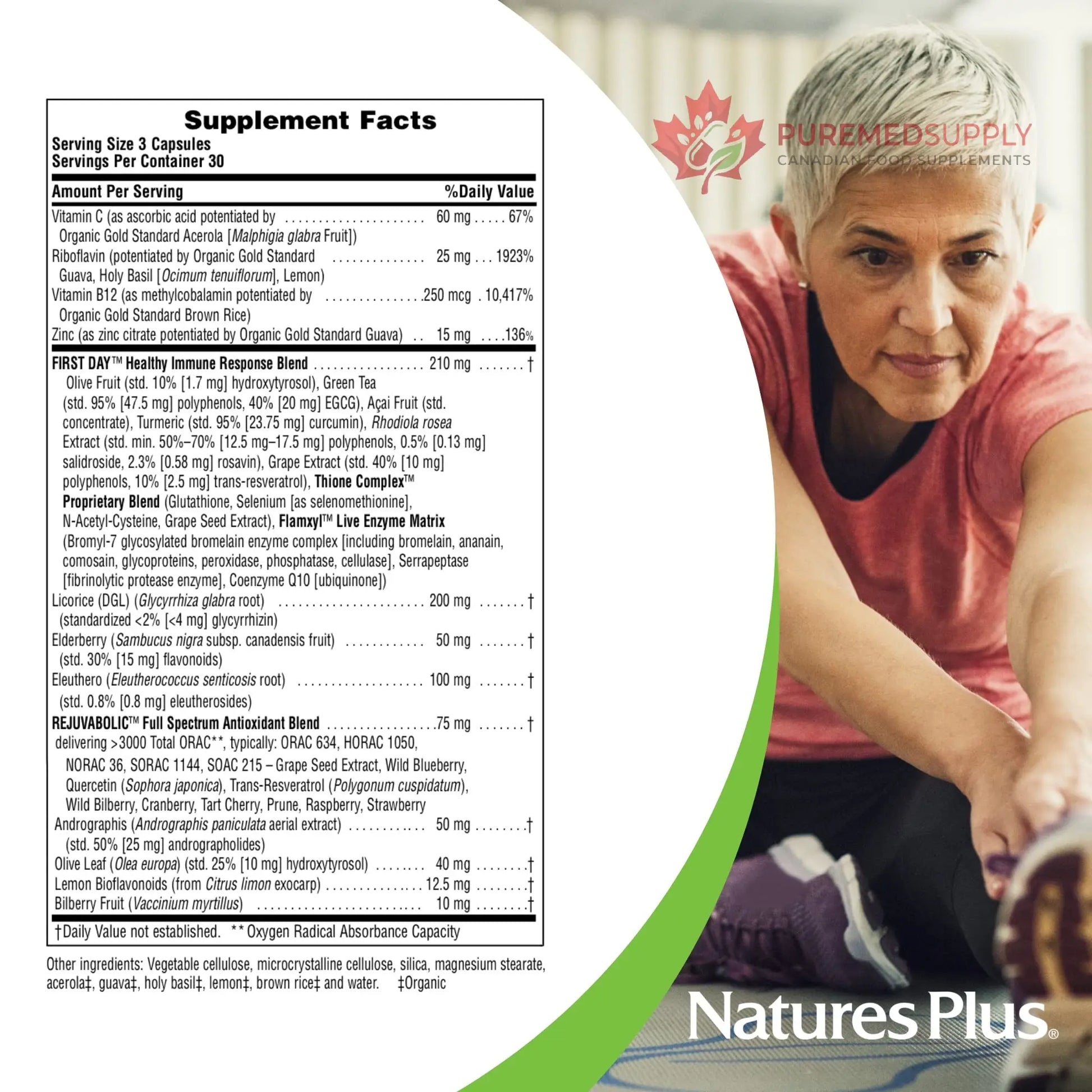 NaturesPlus AgeLoss Lung Support - 90 Capsules - Vegetarian, Gluten Free - 30 Servings NaturesPlus buy supplements canada