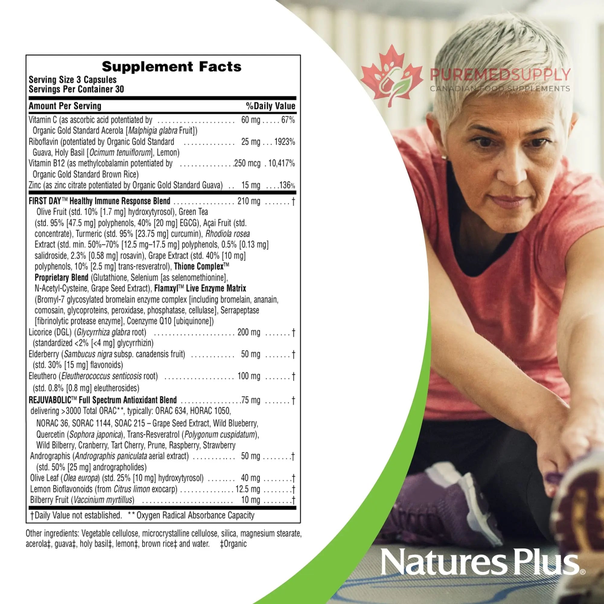 NaturesPlus AgeLoss Lung Support - 90 Capsules - Vegetarian, Gluten Free - 30 Servings NaturesPlus buy supplements canada