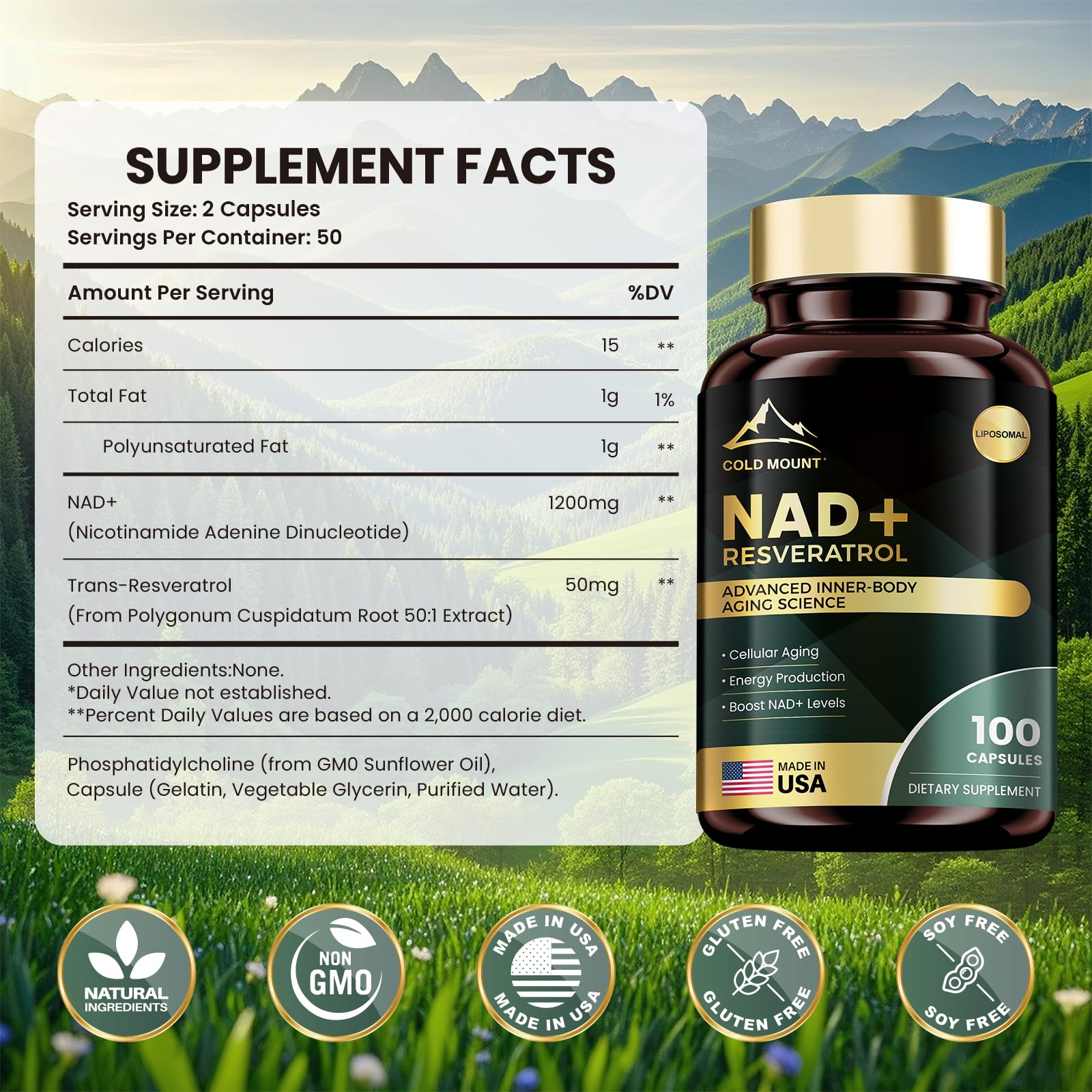 MEGNETA Liposomal NAD+ Supplement 1200mg with Trans Resveratrol - Boost NAD+ Levels, Energy & Anti-Aging Support - Vegan, 100 Capsules MEGNETA buy supplements canada