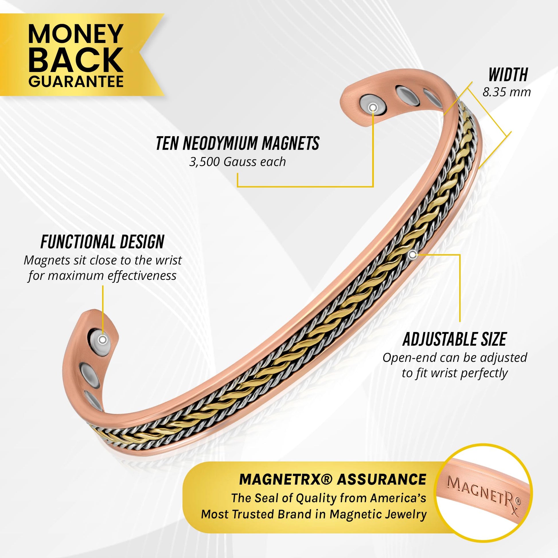 MagnetRX® Women's Copper Bracelet – Effective 99.9% Pure Copper Magnetic Therapy Bracelets MagnetRX buy supplements canada