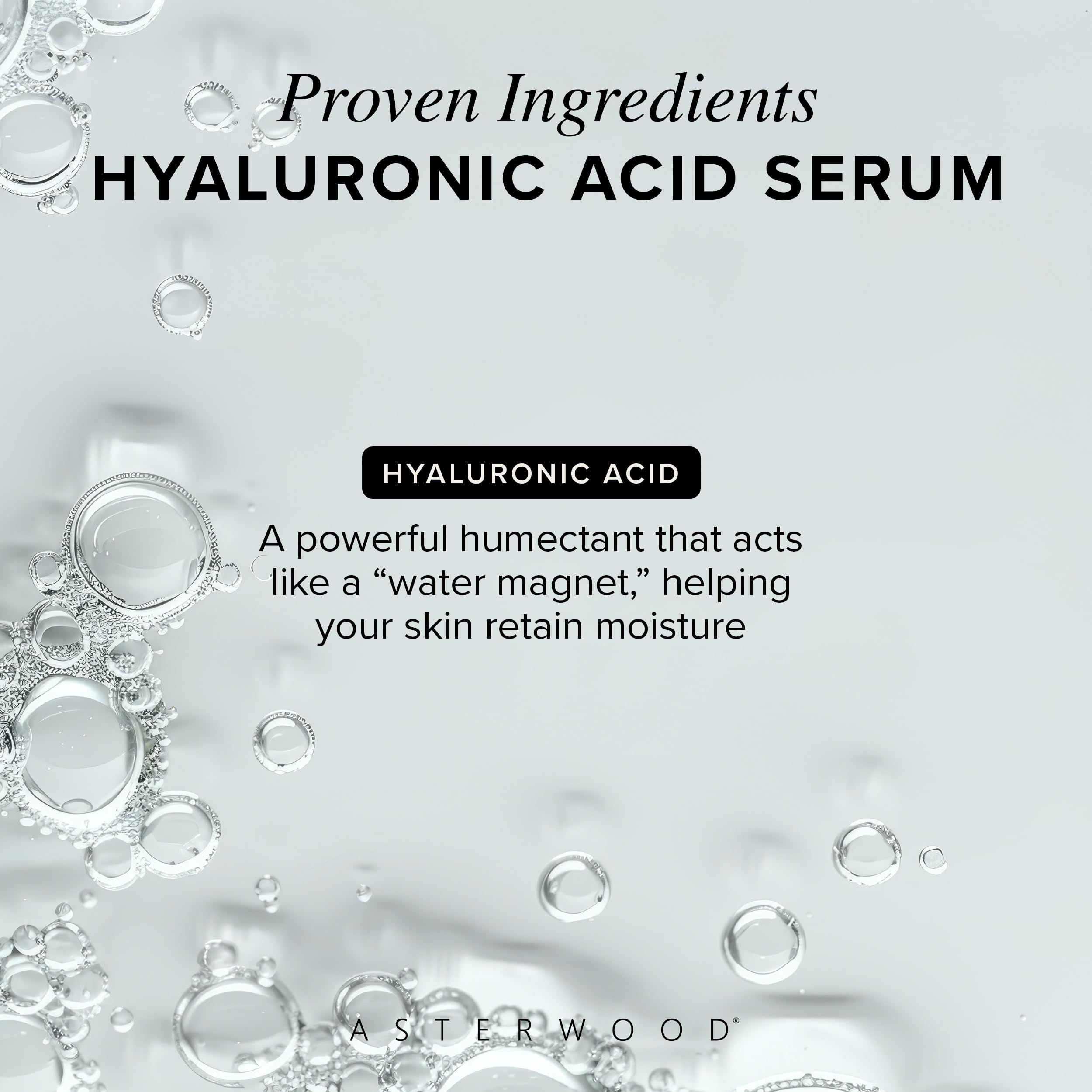 Asterwood Hyaluronic Acid Serum for Face - Plumping, Anti-Aging, Hydrating - Fragrance-Free - 1 Fl Oz Asterwood buy supplements canada