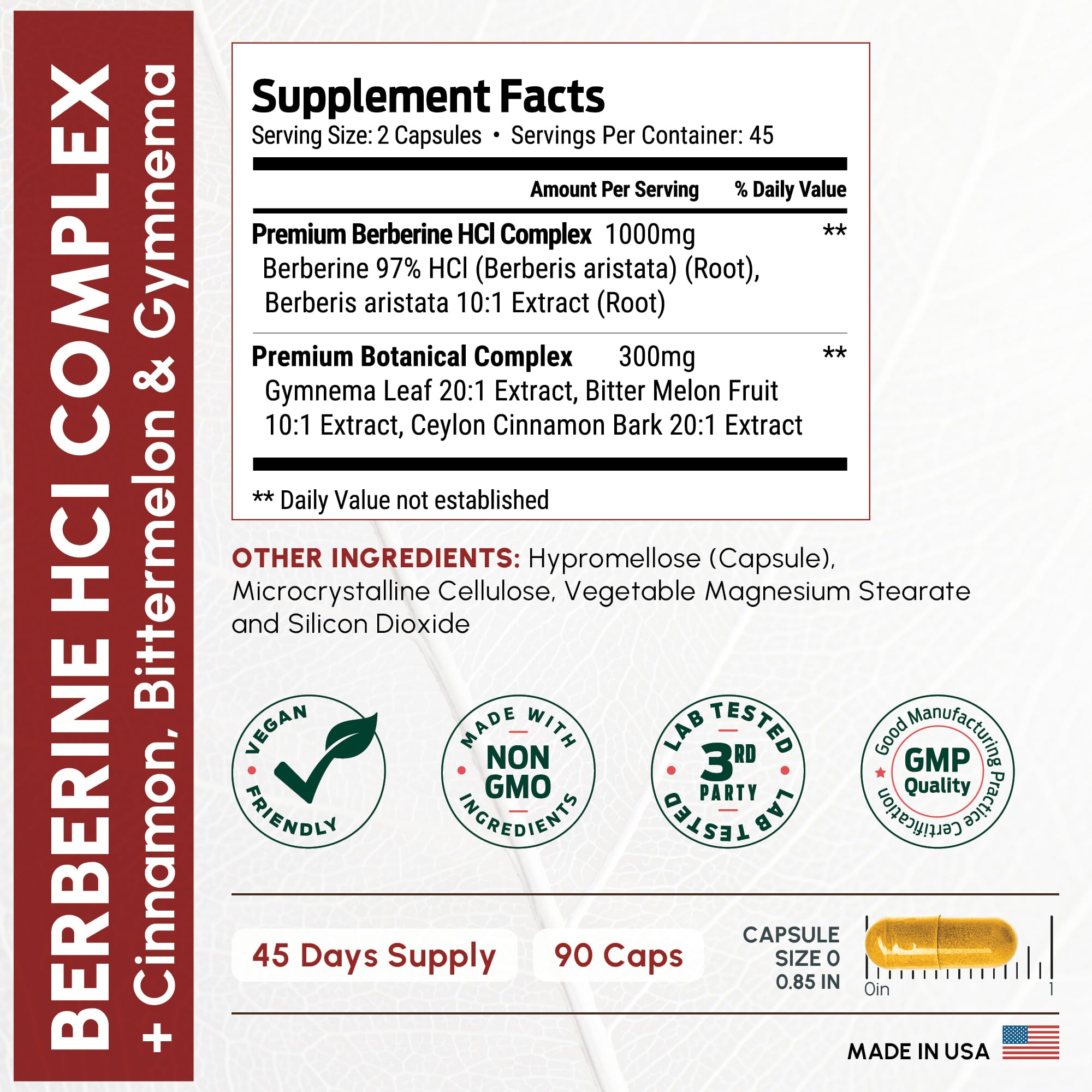 ForestLeaf Berberine Supplement - 1300mg per Serving - Ultra High Potency Berberine HCl with Ceylon Cinnamon, Bitter Melon & Gymnema ForestLeaf buy supplements canada