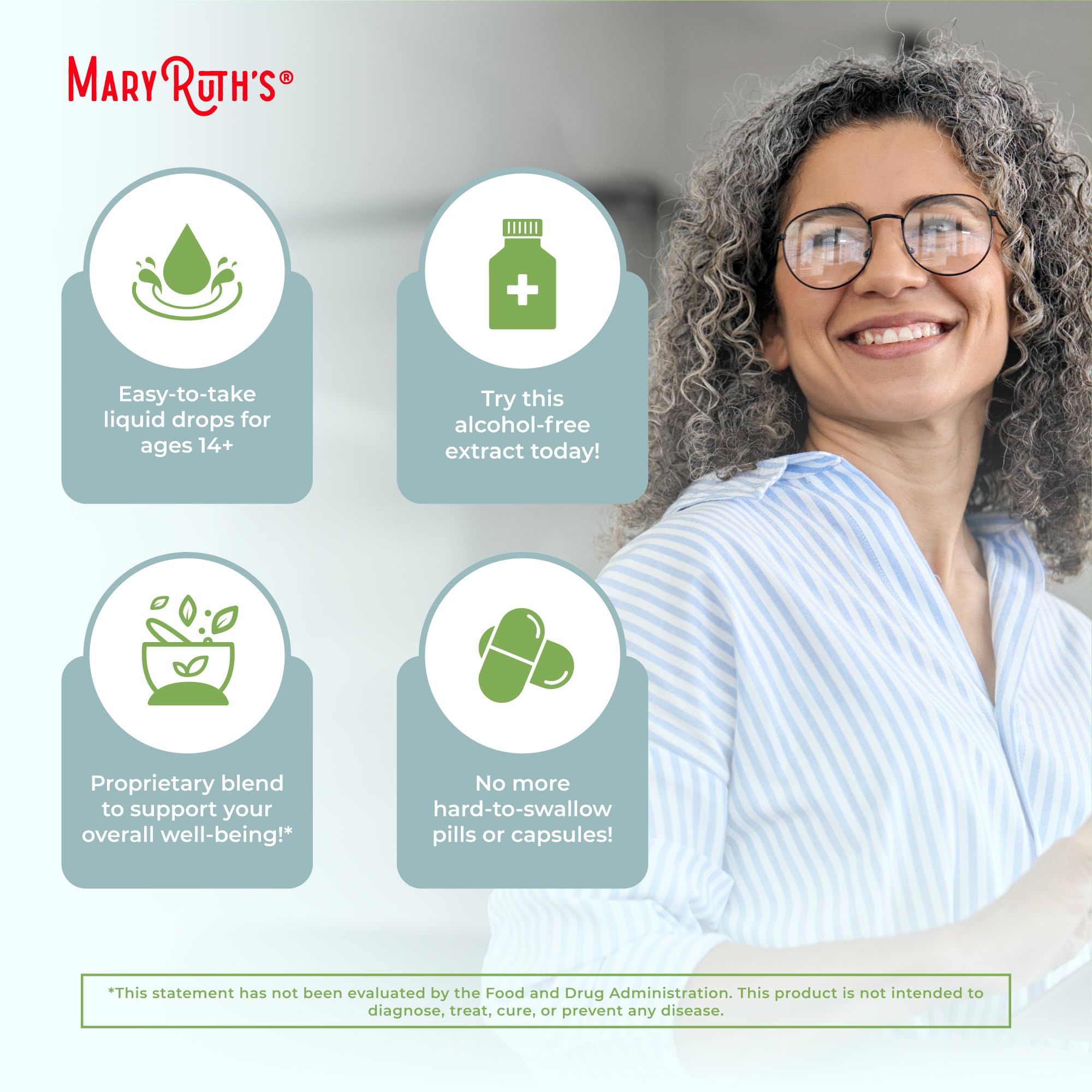 MaryRuth Organics - USDA Organic Brain Nootropic Supplement for Adults with Ginkgo Biloba & Astragalus | Focus & Adrenal Support | Brain & Memory Drops | Vegan | Non-GMO | Gluten Free | 30 Servings MARYRUTH'S buy supplements canada
