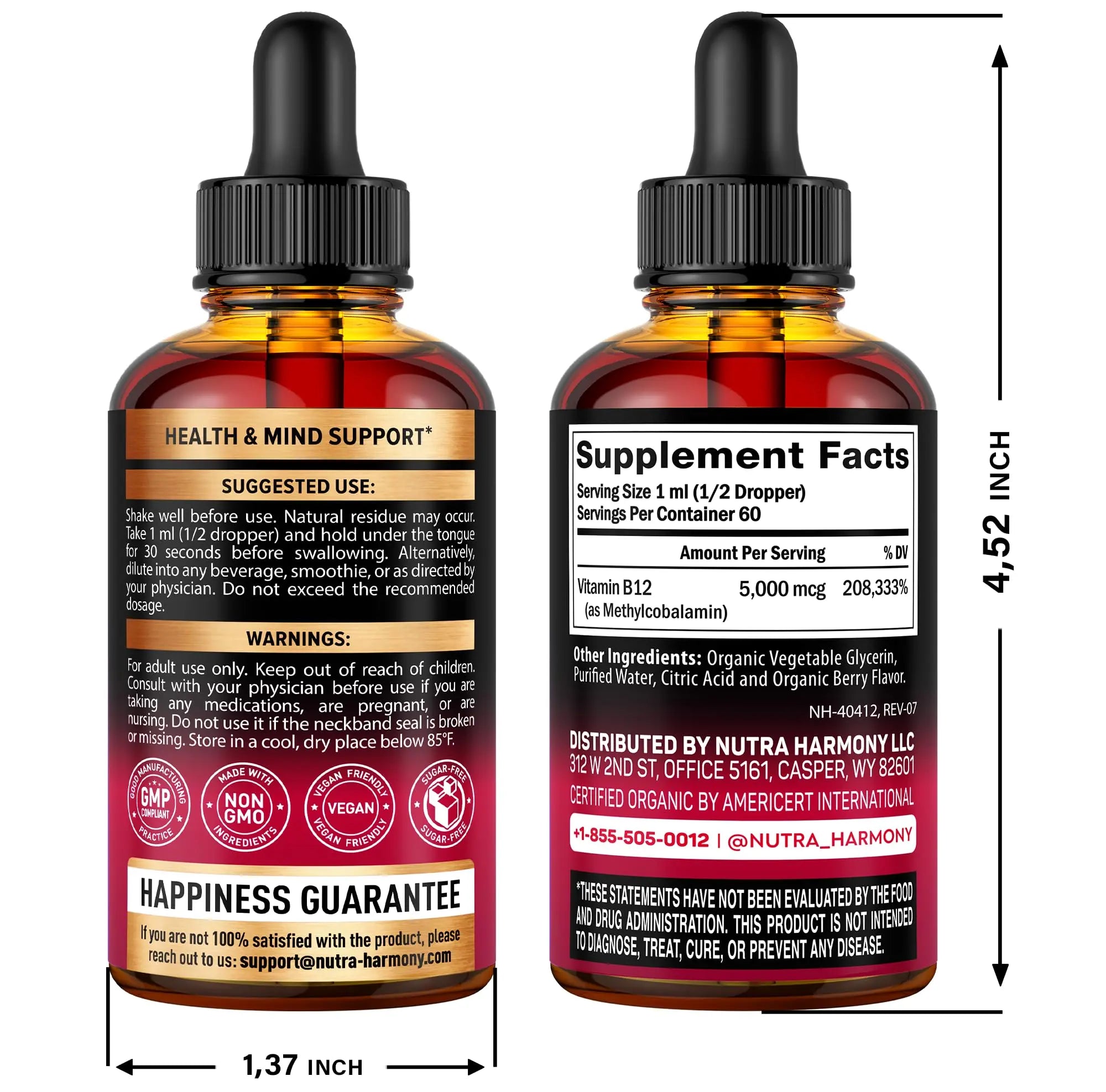 Bariatric Multivitamin Capsules & Organic Vitamin B12 Drops NUTRAHARMONY buy supplements canada