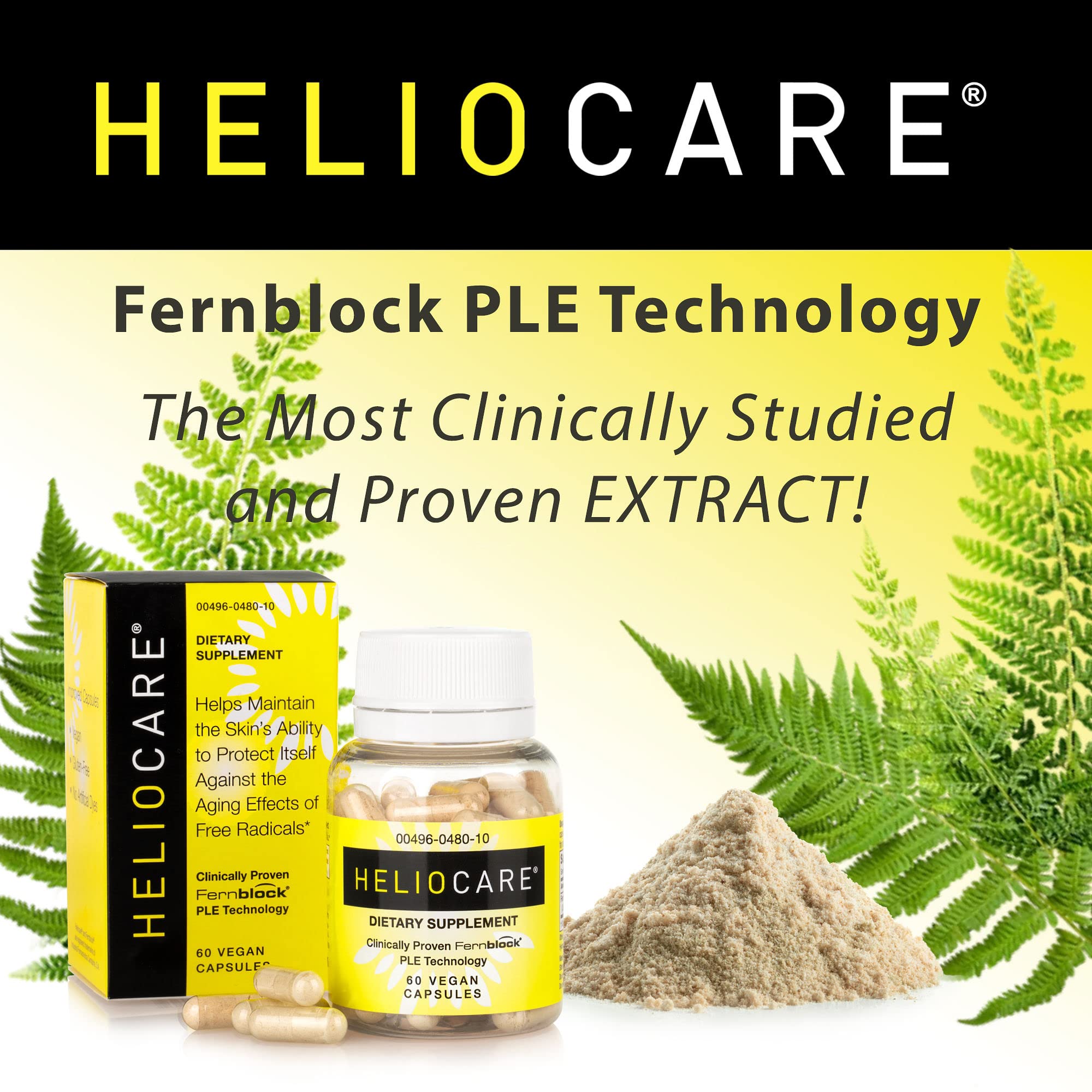 Heliocare Skin Care Dietary Supplement: 240mg Polypodium Leucotomos Extract Pills - Antioxidant Rich Formula with Fernblock Heliocare buy supplements canada
