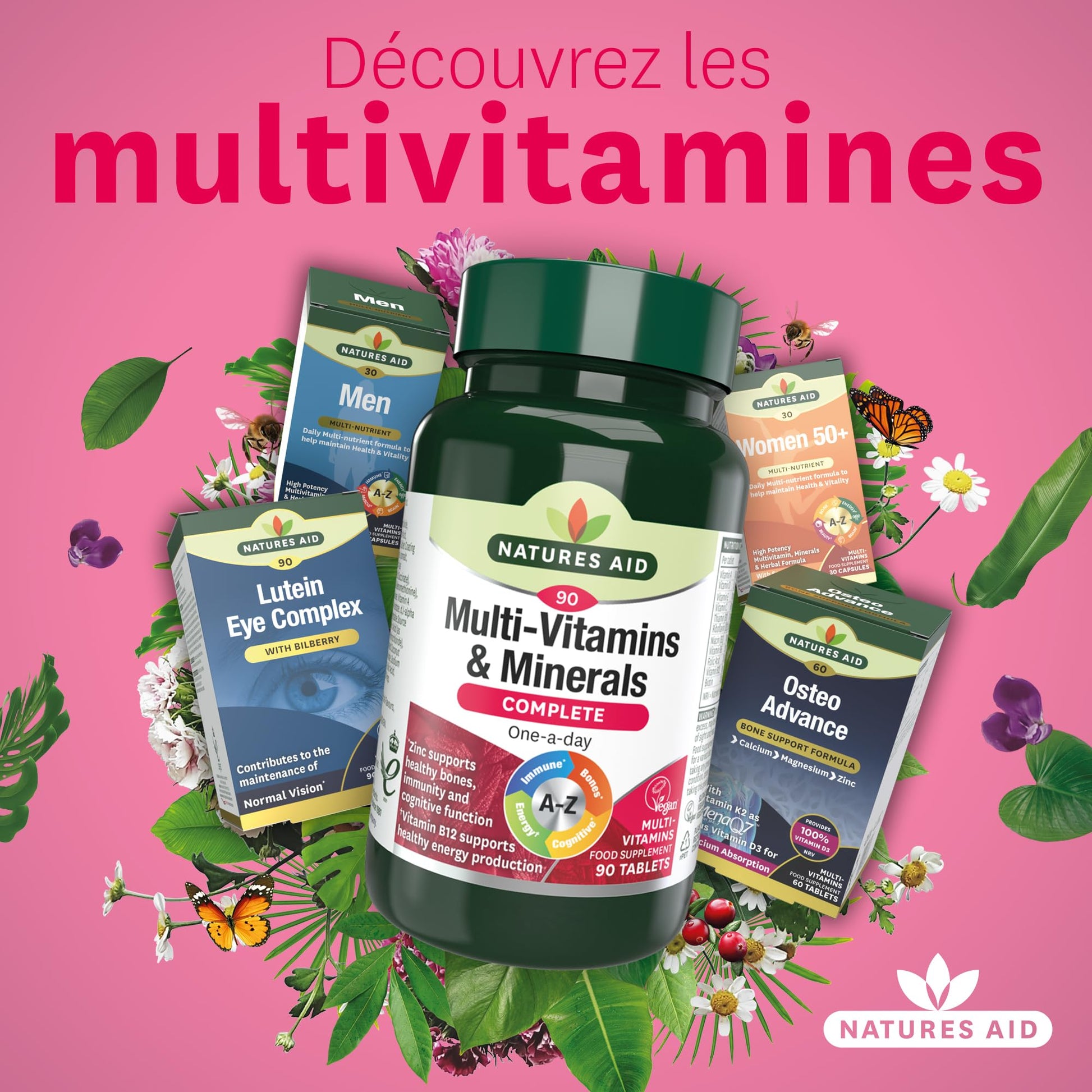 Natures Aid Multivitamins and Minerals, 90 Count (Pack of 1), (Packing may vary) natures aid buy supplements canada