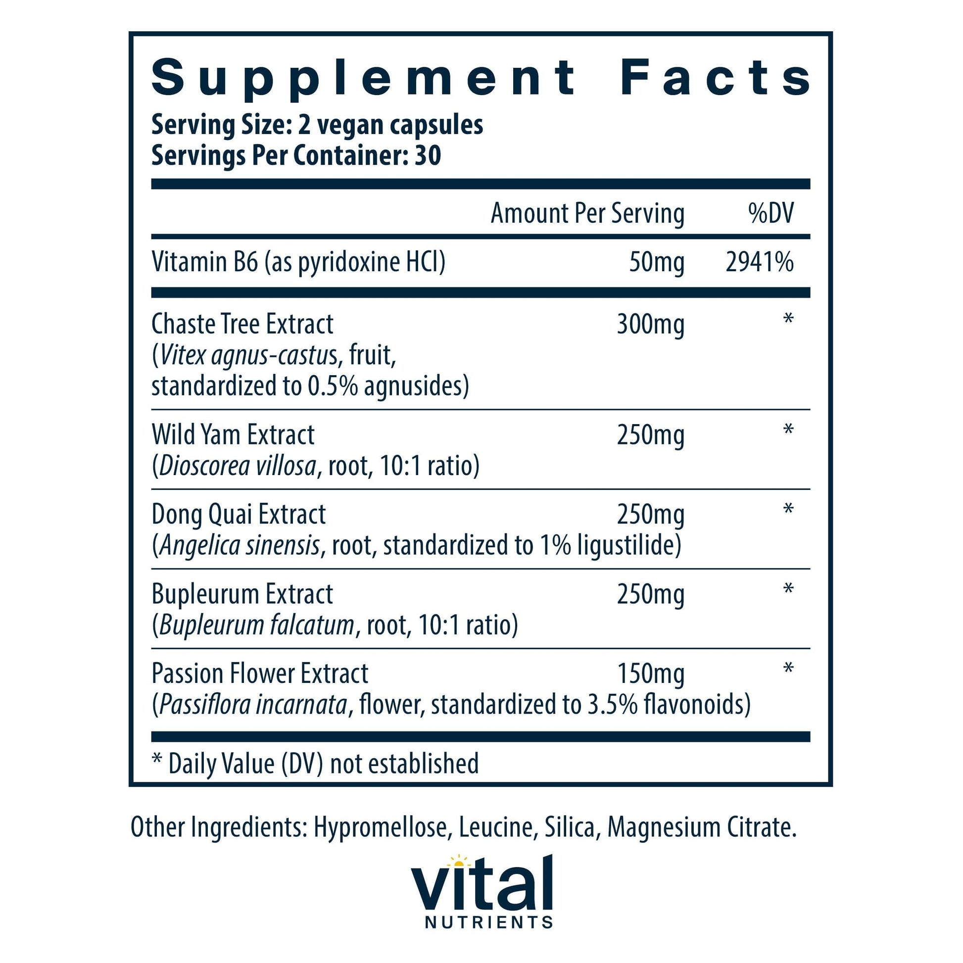 Vital Nutrients PMS Support - Vitex Berry & Passionflower Extract for Premenstrual Support & Hormone Balance* - Vitamin B6 PMS Supplements - Gluten, Dairy, Soy Free - Non-GMO - 60 Capsules Vital Nutrients buy supplements canada
