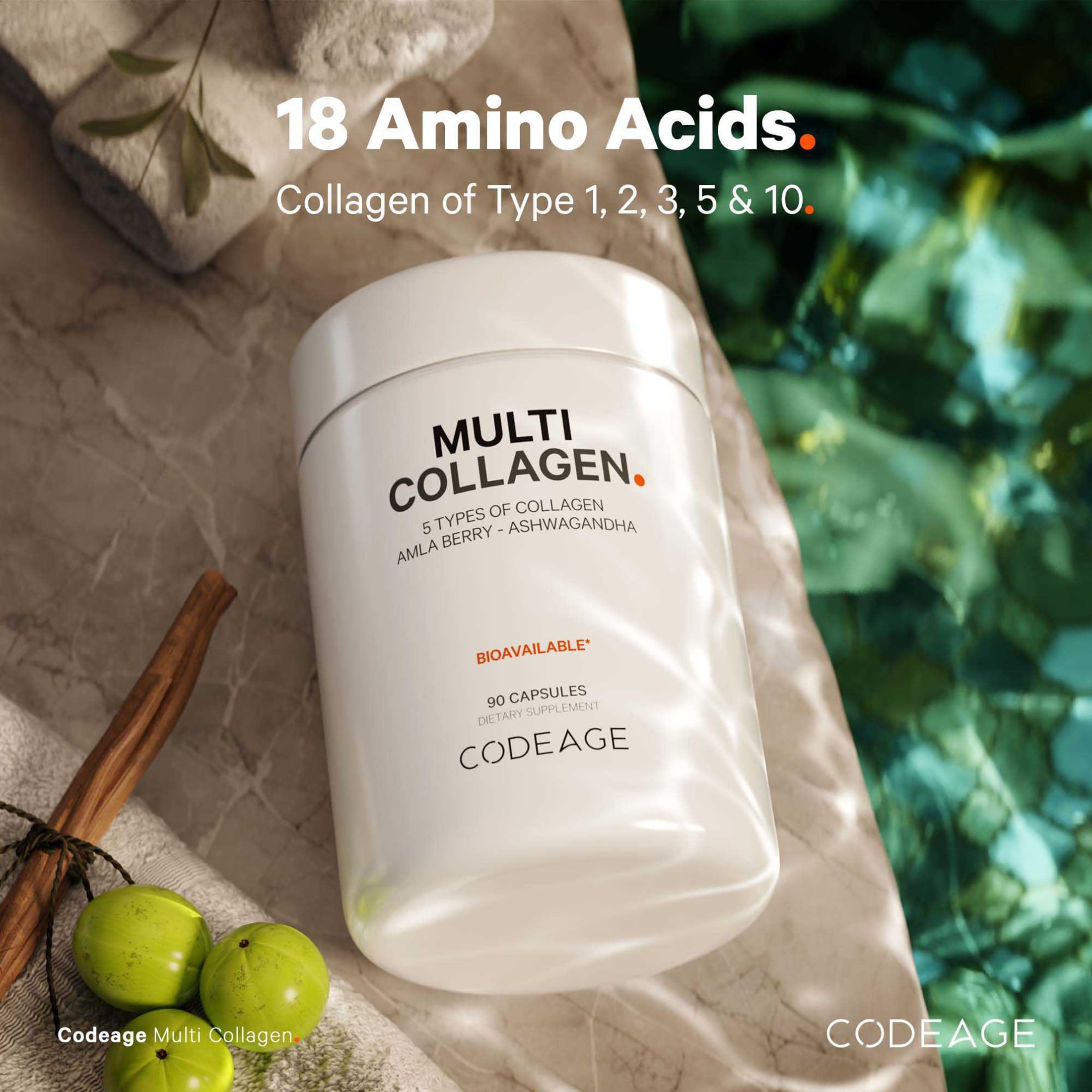 Codeage Multi Collagen Peptides Protein Capsules, 5 Collagen Types, Grass-Fed & Hydrolyzed Bovine Collagen Pills Supplement, Ashwagandha, Amla Berry Vitamins, Collagen Peptides - 90 Capsules Codeage buy supplements canada