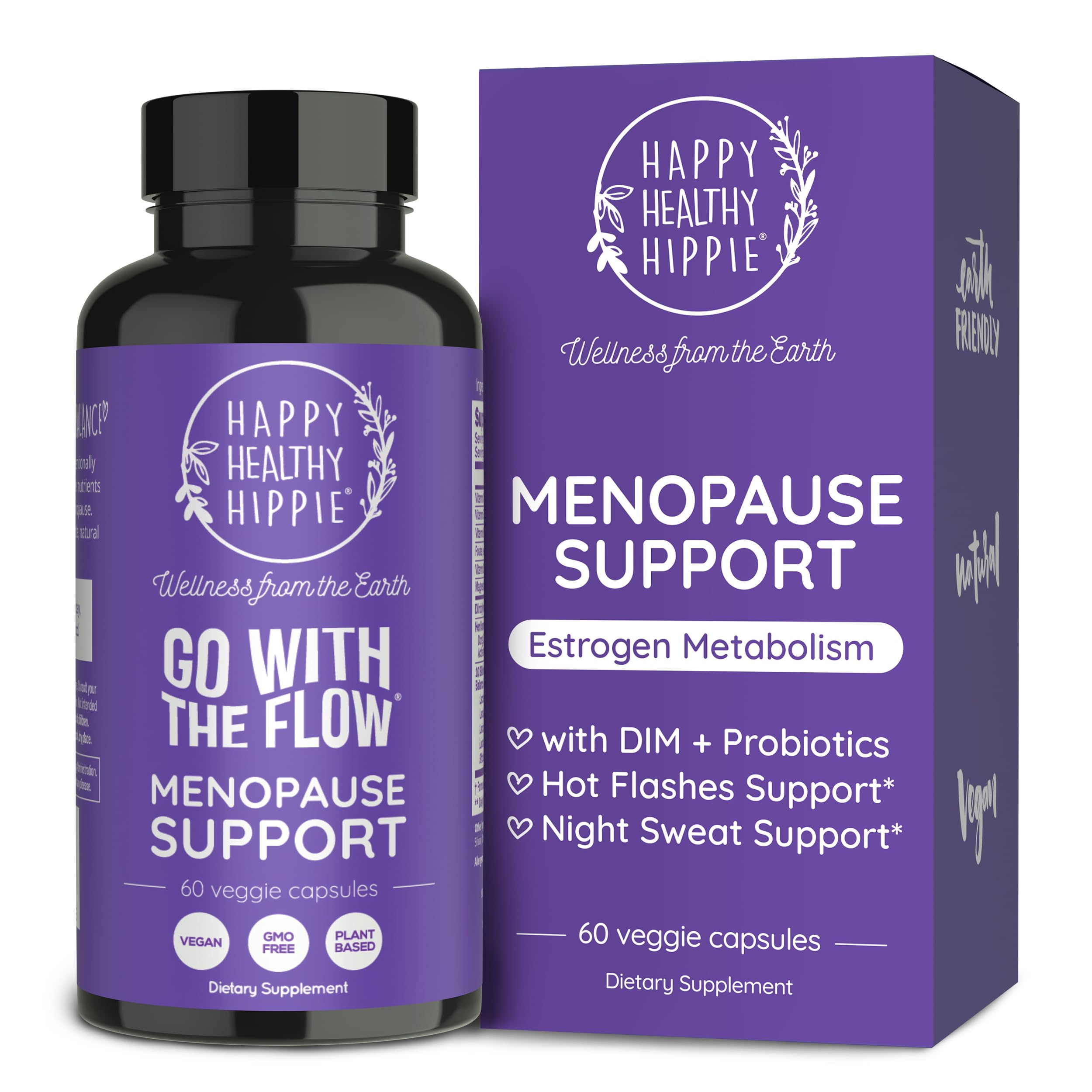 Menopause Supplements for Women – DIM Supplement + Probiotics | Estrogen Metabolism & Hormone Balance Support | Perimenopause Relief | Hot Flashes, Mood Swings & Night Sweats | Dong Quai | 60 Ct Happy Healthy Hippie buy supplements canada