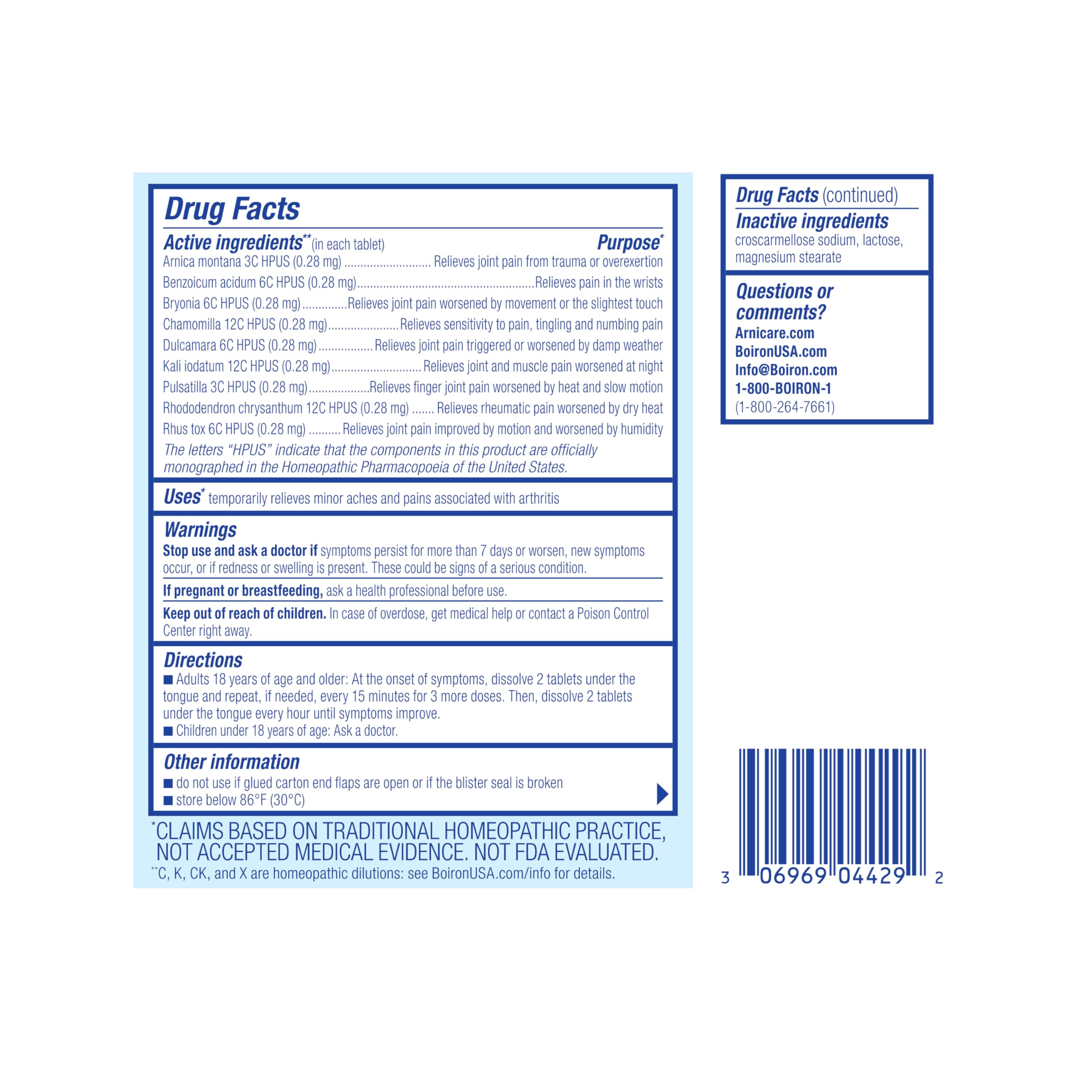 Boiron Arnicare Arthritis Tablets for Arthritis Pain Relief, Joint Soreness, and Rheumatic Pain - 120 Count Boiron buy supplements canada