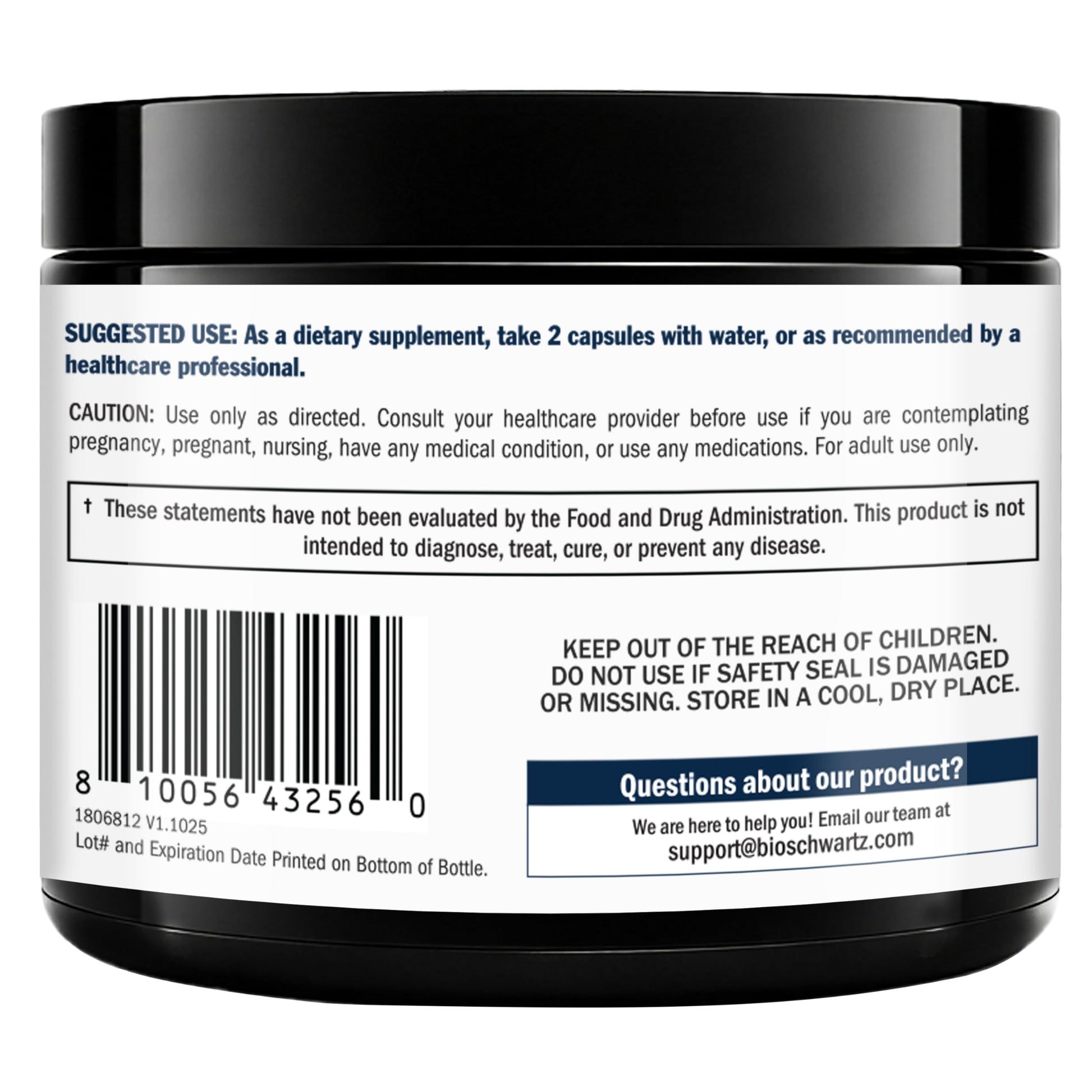 BioSchwartz NMN Supplement - 500mg Nicotinamide Mononucleotide - 30 Servings, 60 Capsules - Made in The USA with Premium Globally Sourced Ingredients, Third-Party Tested, Gluten-Free NMN Supplement BioSchwartz buy supplements canada