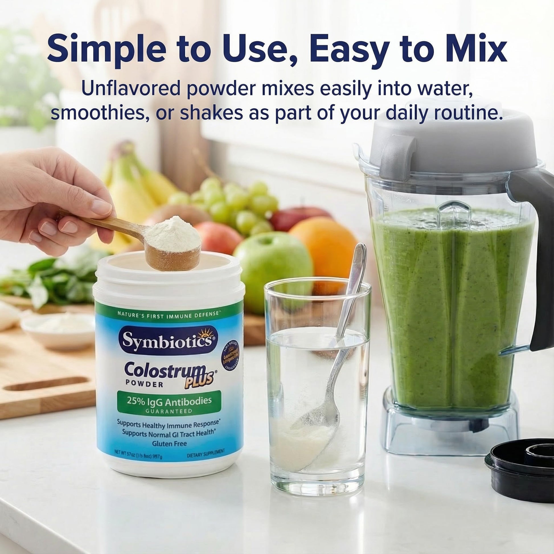 Symbiotics Colostrum Plus Powder 2.25 oz – Immune & Muscle Recovery Support, 25% IgG Immunoglobulins, Gut Health & Training Resilience, Unflavored, Gluten Free - 2.25 oz Symbiotics buy supplements canada