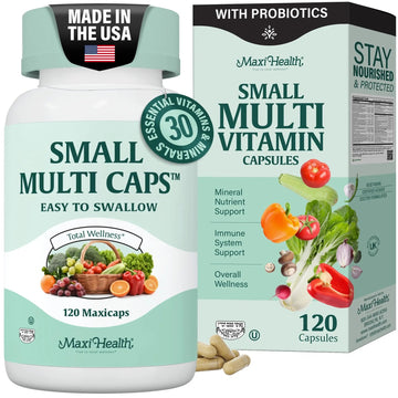 Maxi Health Multivitamin – Easy to Swallow Multi Vitamin Capsules with 30 Nutrients, Iron & Probiotics – Kosher Daily Multivitamins Small Capsules Maxi Health buy supplements canada