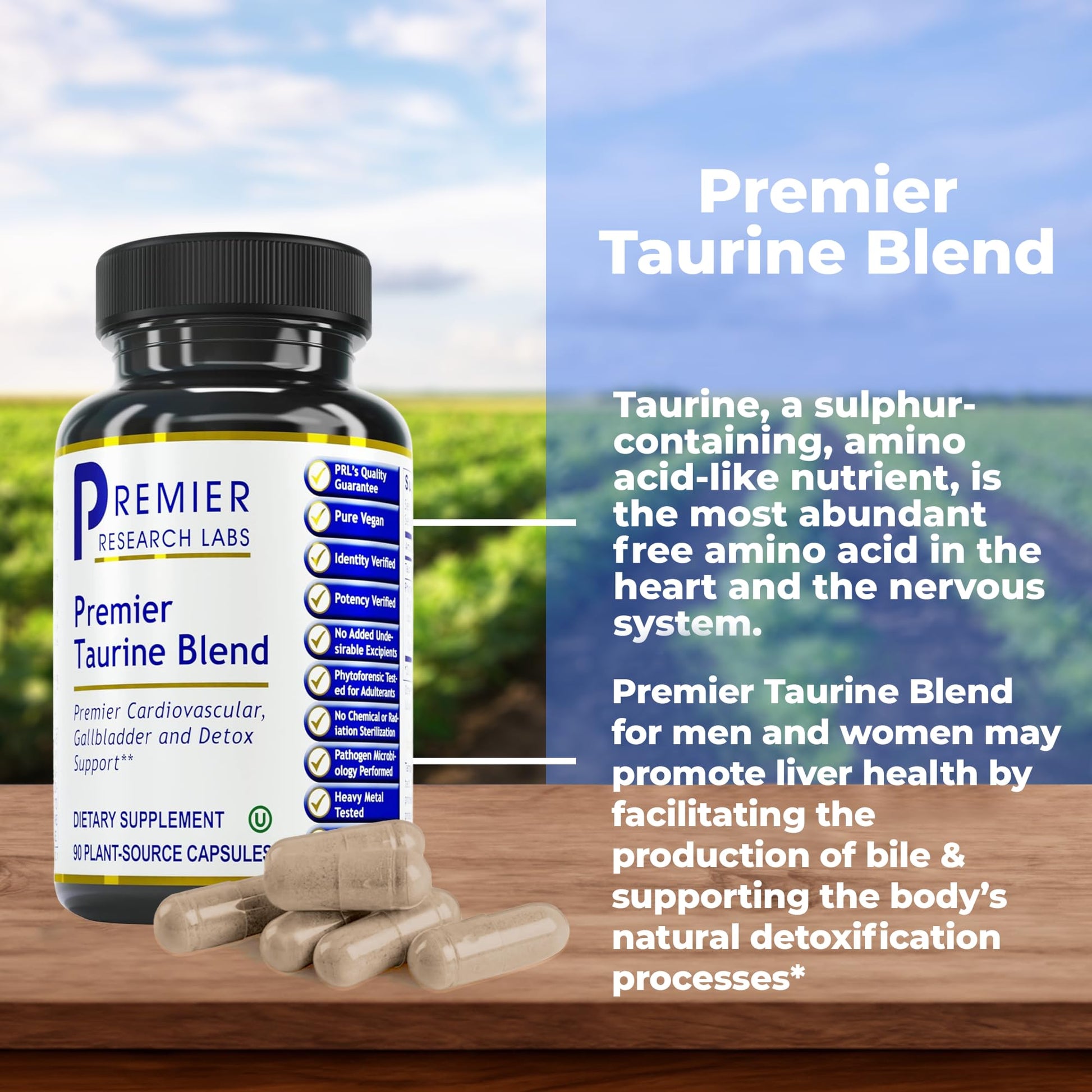 Premier Research Labs Taurine Blend - Taurine Supplement, Taurine Pills, L Taurine Amino Acid Supplement for Liver, Gallbladder, Brain & Heart Health, for Women & Men - 90 Vegetarian Capsules Premier Research Labs buy supplements canada