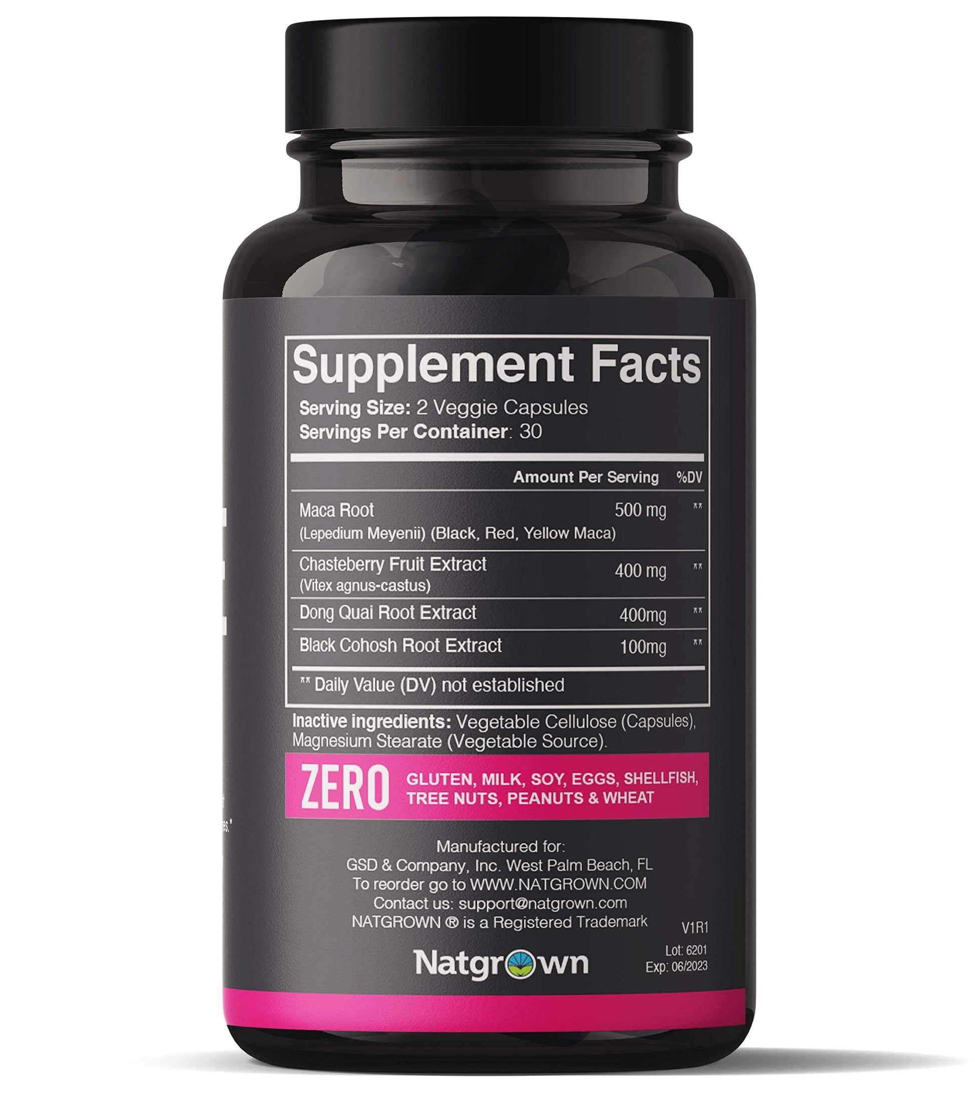 Natgrown Hormone Balance for Women PMS & Menopause Supplement for Fertility Hormonal & Menstrual Support, Helps Relief Hot Flashes - Maca Root, Vitex, Dong Quai & Black Cohosh Complex -Vegan Capsules Natgrown buy supplements canada