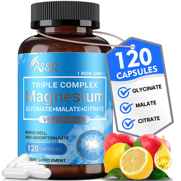 ASSR Triple Magnesium Complex – 300mg Magnesium Supplement with Glycinate, Malate & Citrate – Supports Relaxation, Muscle & Nerve Function ASSR buy supplements canada