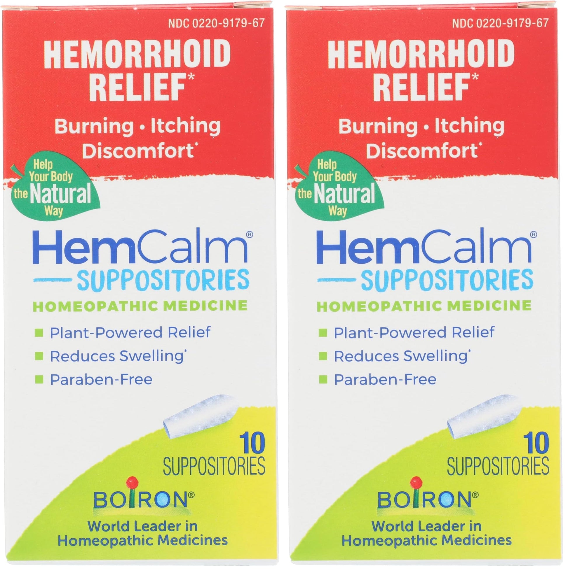 Boiron HemCalm Suppositories for Hemorrhoid Relief of Pain, Itching, Swelling or Discomfort - 10 Count (Pack of 2) Boiron buy supplements canada