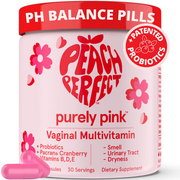 Purely Pink Prebiotic Probiotic Blend for Vaginal Health - Promote pH Balance, Healthy Flora and Odor Peach Perfect buy supplements canada