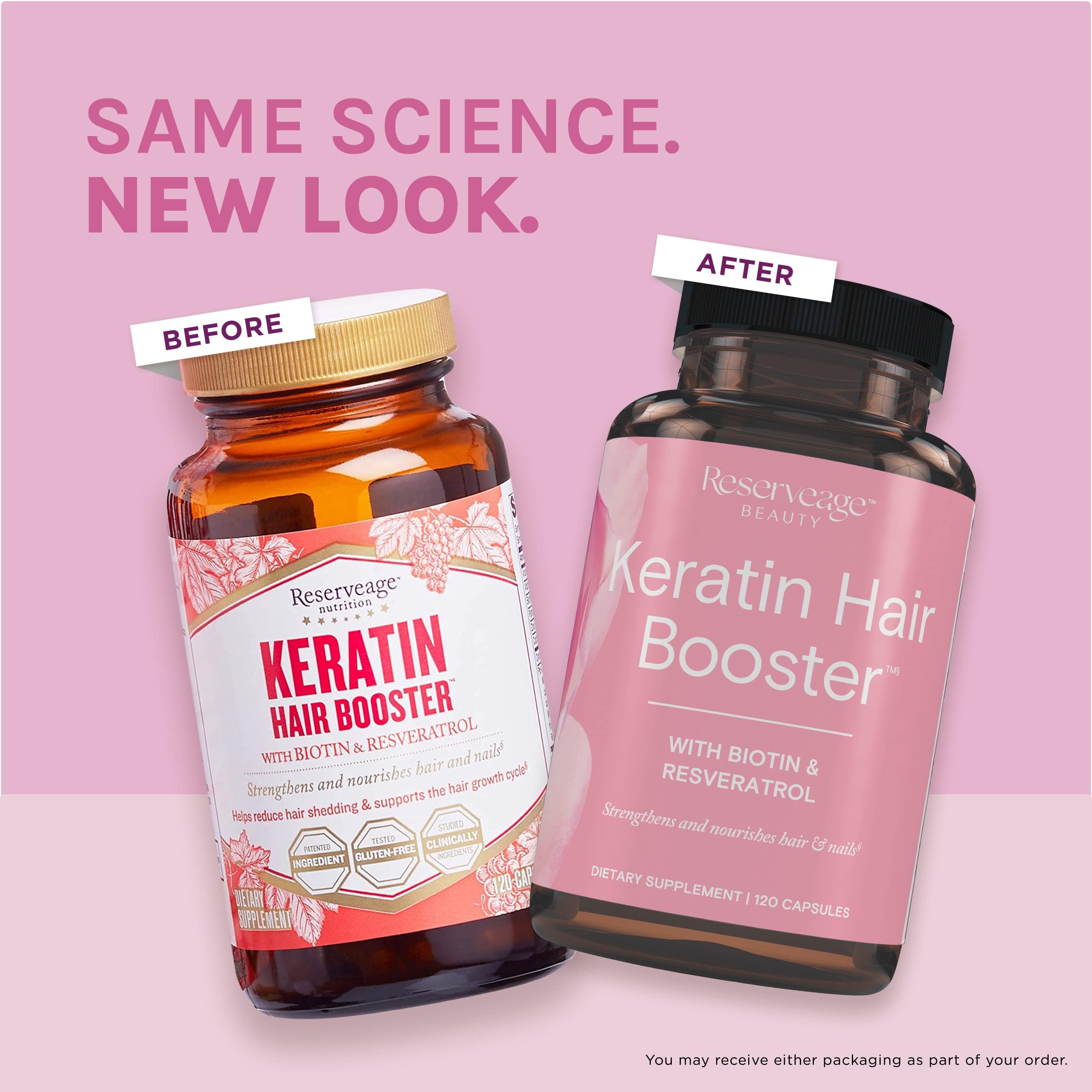 Reserveage Ultra Collagen Booster & Keratin Hair Booster - Features Dermaval, Biotin & Resveratrol - Support Hair & Skin - 90 Ultra Collagen Booster Capsules, 120 Keratin Hair Booster Capsules Reserveage Nutrition buy supplements canada