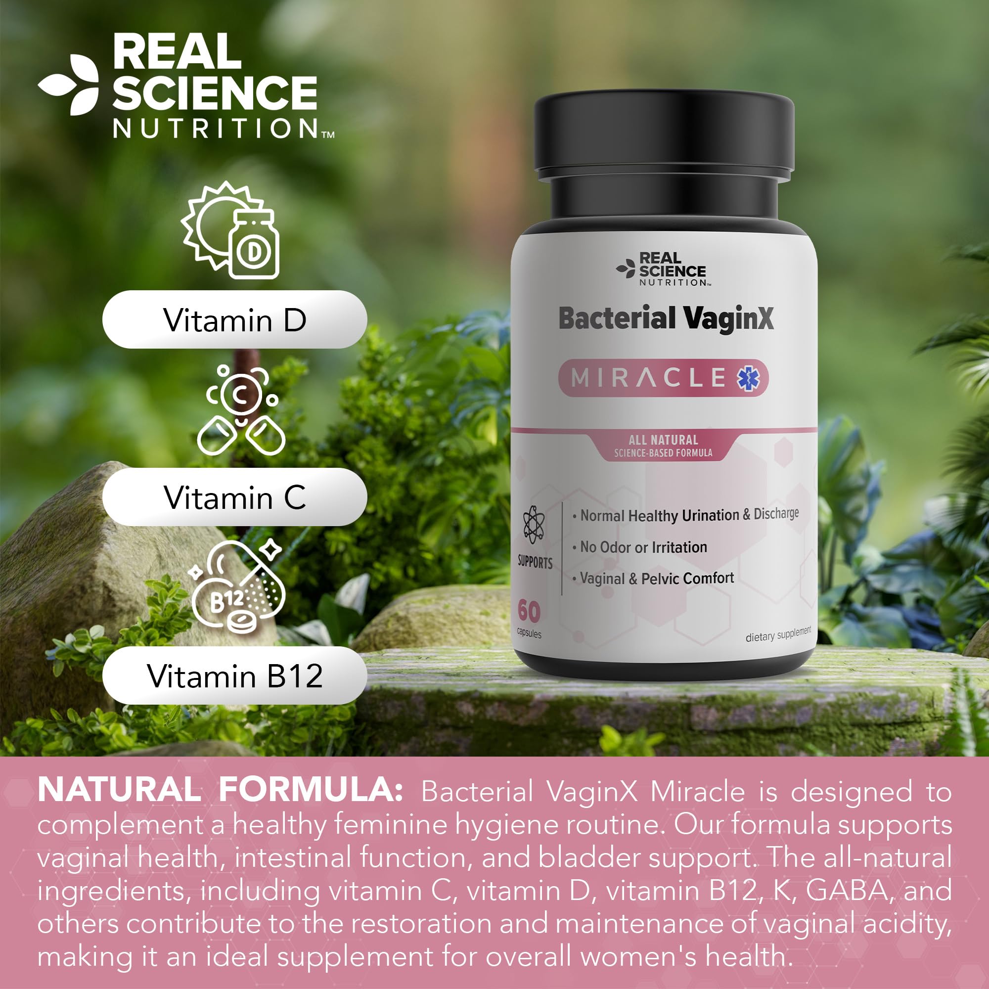 Real Science Nutrition Offers Bacterial VaginX Miracle - Nitric Oxide Enhanced Formulated Real Science Nutrition buy supplements canada