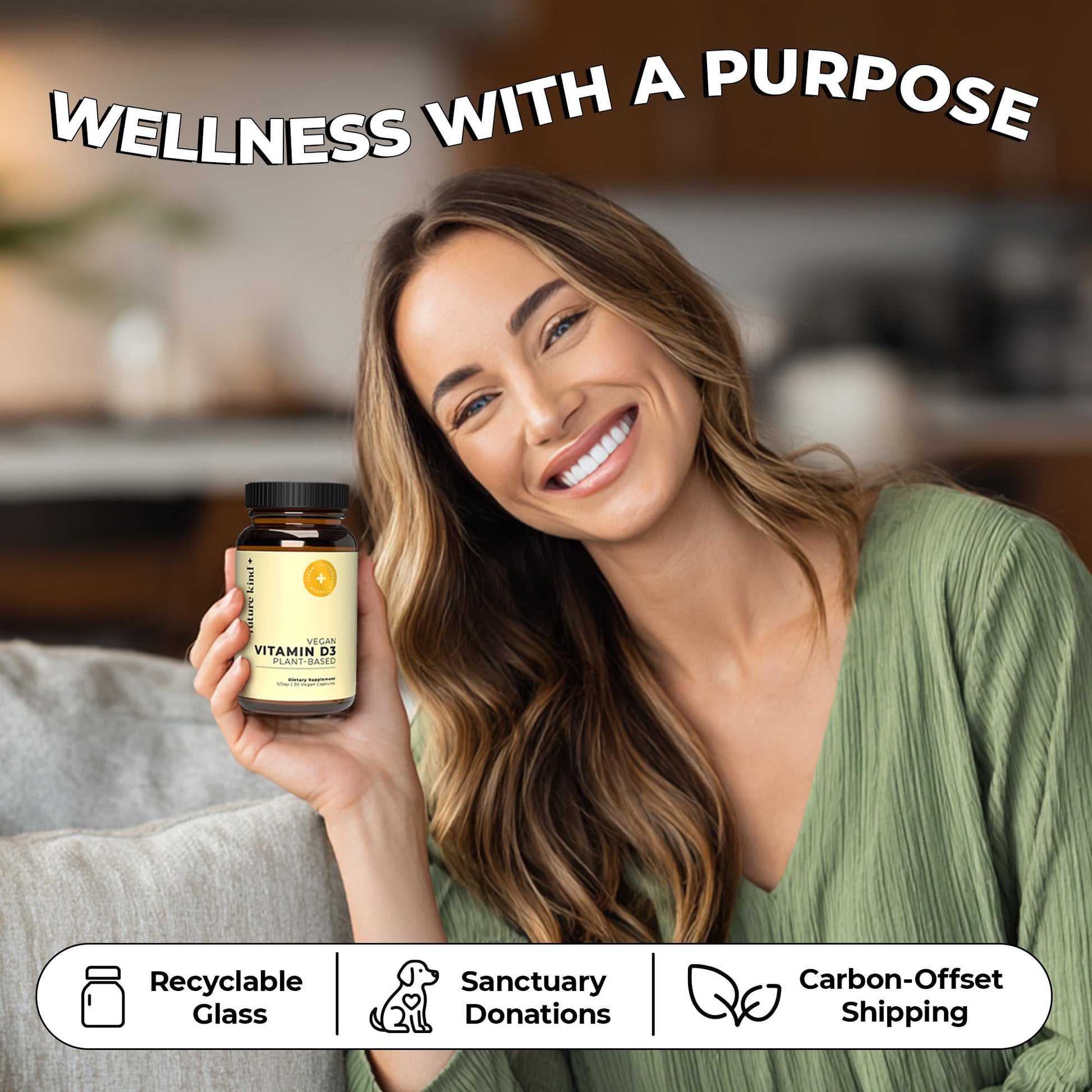 Future Kind Vitamin D3 2500 IU for Bone and Muscle Function, Vitamin D Vegan Supplement from Plant Lichen, Non-GMO, Sugar Free, Pure Vitamin D3, Promotes Natural Resilience, 30 Capsules Future Kind buy supplements canada