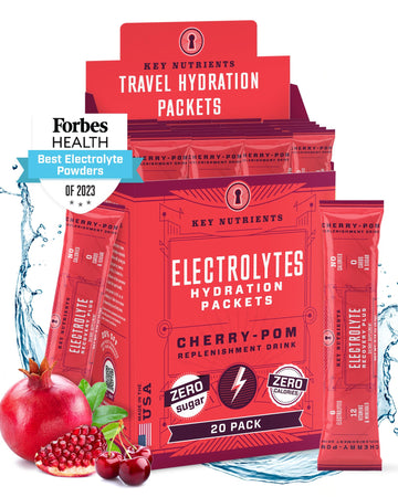 KEY NUTRIENTS Multivitamin Electrolytes Powder Packets - Sweet Cherry-Pom 20 Pack KEY NUTRIENTS buy supplements canada