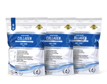 Hydrolysed Collagen Powder (Bovine) - High Protein Grass Fed Unflavoured Peptides The Intelligent Health buy supplements canada