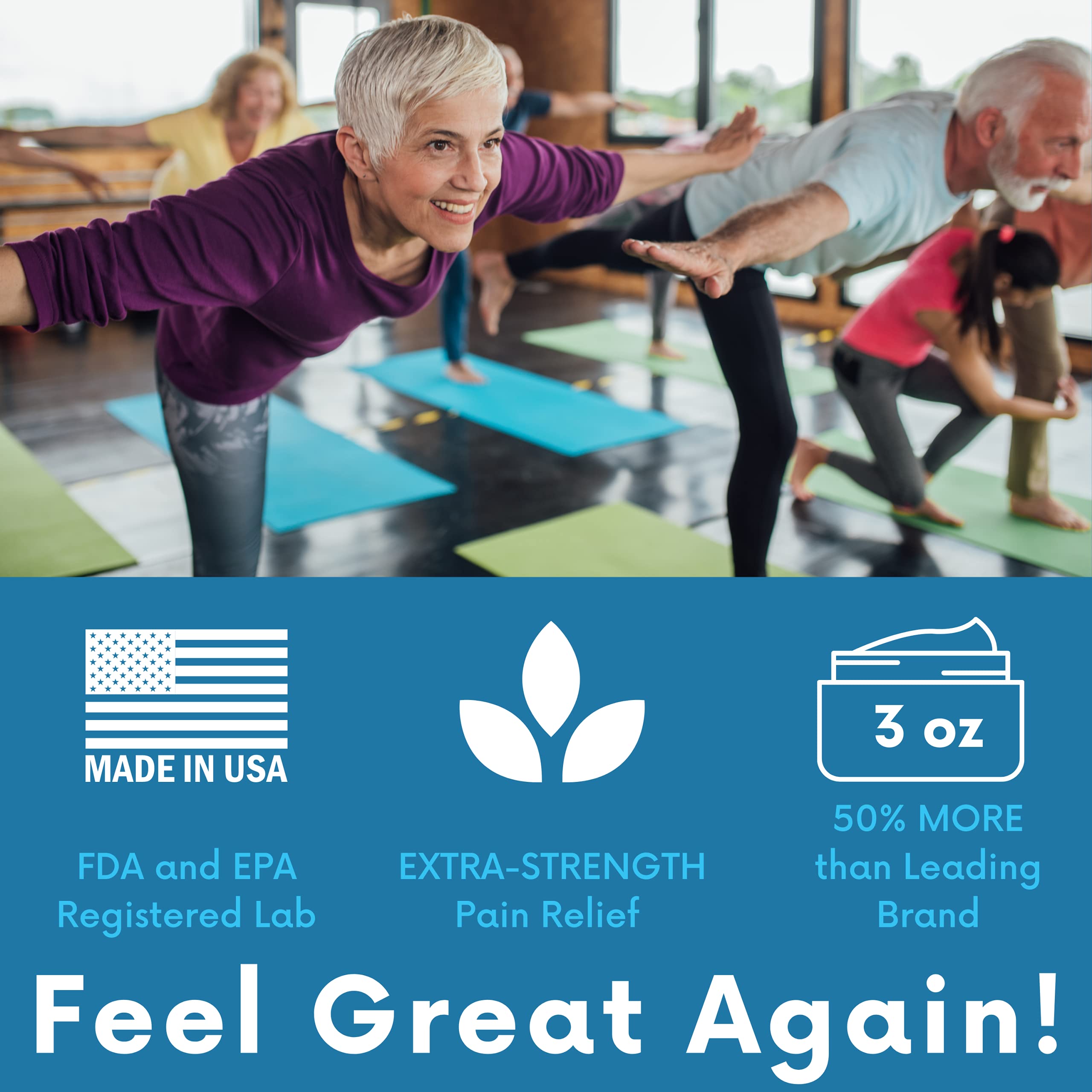 FLEXA Natural Relief Cream - Use on Muscles, Back, Neck, and Joints - with Arnica, Menthol, MSM, Ilex Leaf, and Tea Tree Oil - 3 Oz Jar FLEXA buy supplements canada