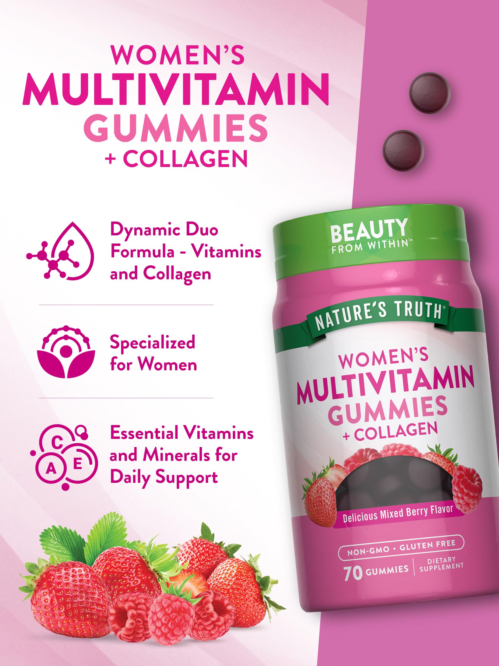 Nature's Truth Womens Multivitamin Gummies Plus Collagen & Biotin | 70 Count | Non-GMO & Gluten Free Supplement Nature's Truth buy supplements canada