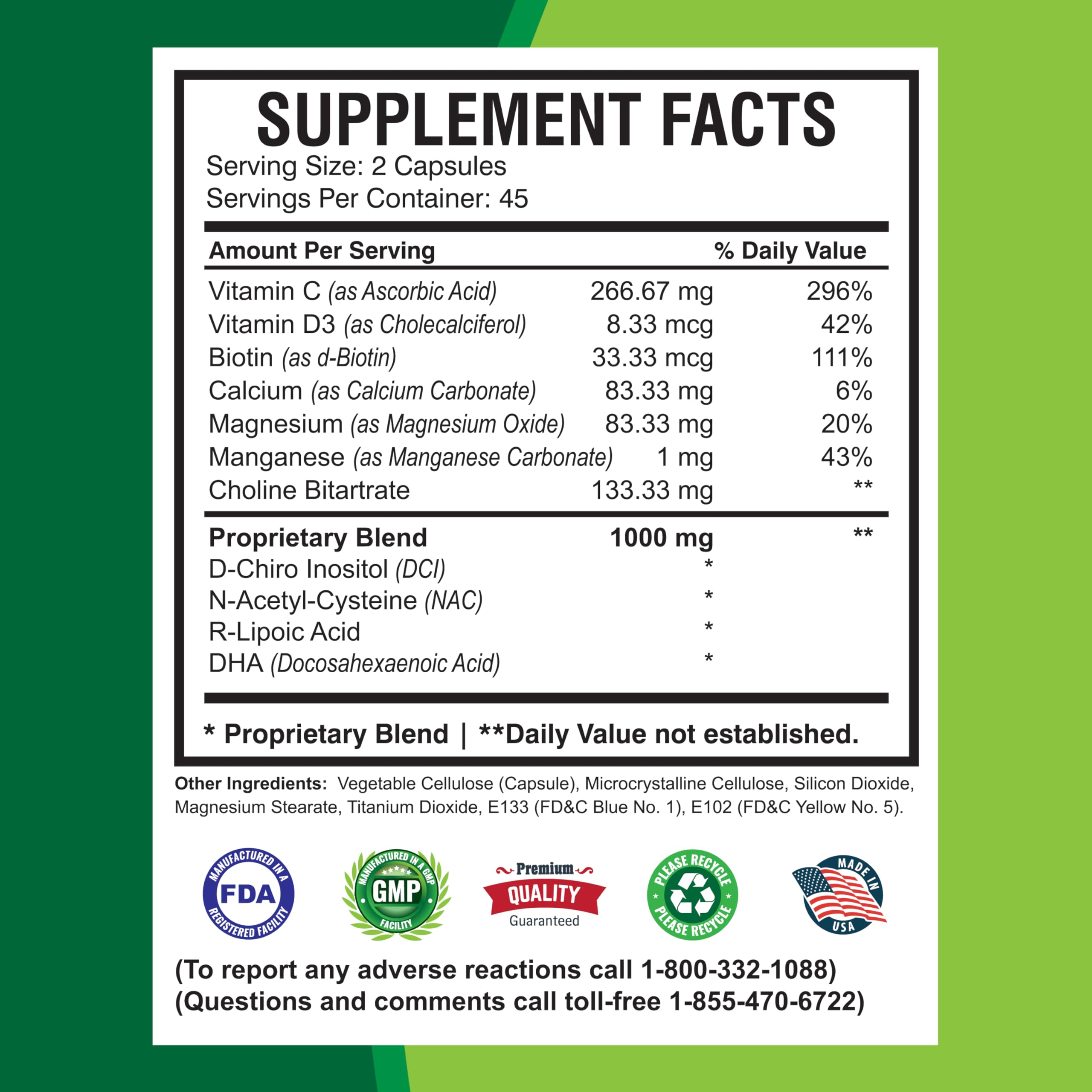 America Medic & Science WFS Plus Fertility Supplements for Women (90 Capsules) Supports Ovulatory Health | Natural Preconception Vitamins, Reproductive Aid, with D-Chiro Inositol, DHA |15-Day Supply. America Medic & Science buy supplements canada