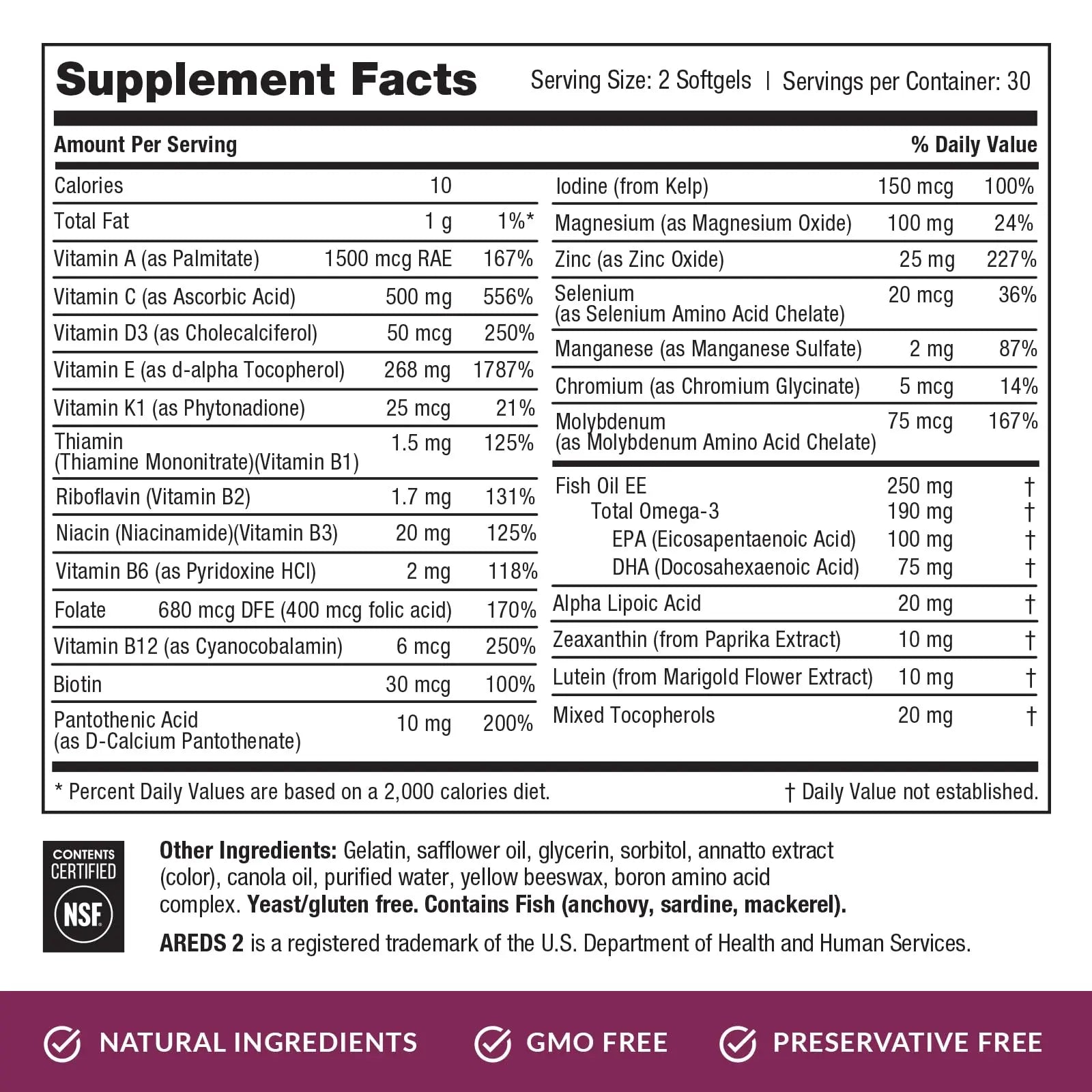 EyePromise Macular Health Complete Supplement - 60 Softgels, 30-Day Supply - Complete Macular Support with 10mg Lutein & Zeaxanthin EyePromise buy supplements canada